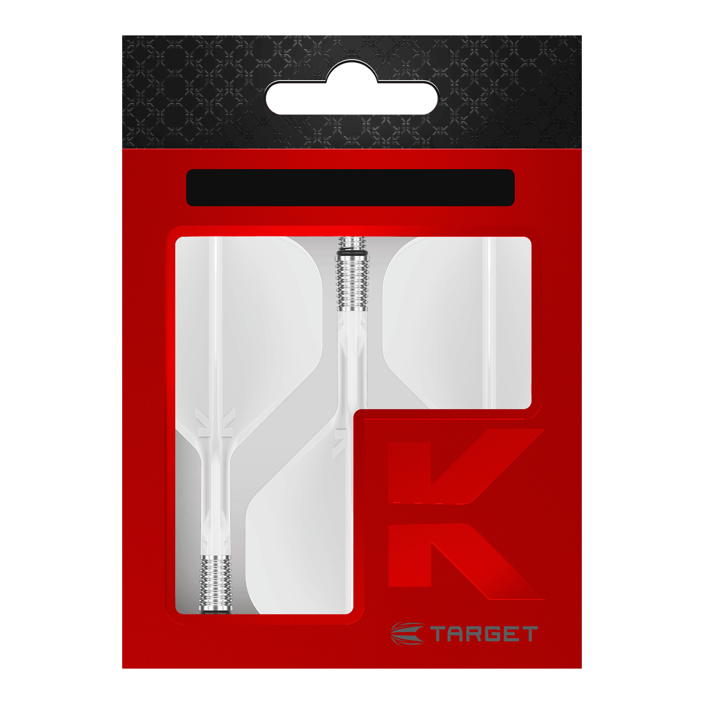 Abgebildet sind die Target K-Shift No2 Standard Flights - Weiß. Die Dart-Flights sind standardförmig und weiß gefärbt.