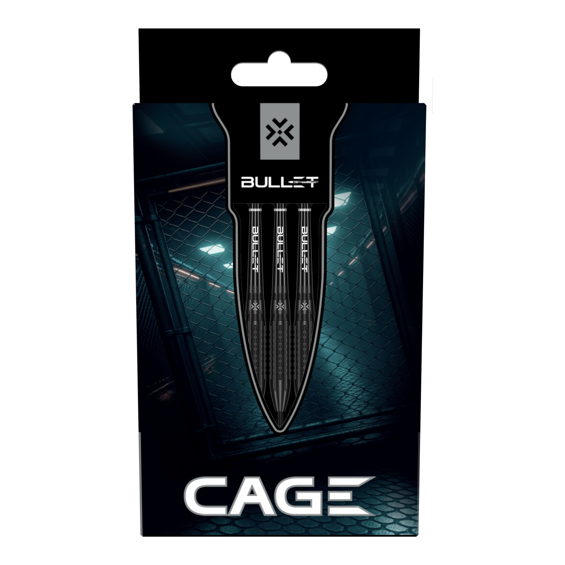Bullet Cage steel darts Das Bild zeigt die Bullet Cage Steeldarts. Dies ist ein Steeldart-Produkt, das zum Dartspielen verwendet wird.