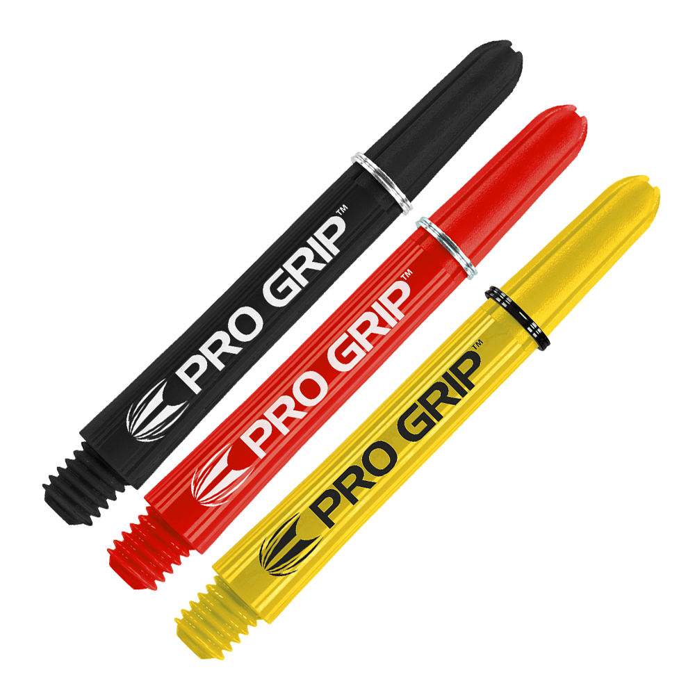 Target Pro Grip Shafts - 3 Sets - Schwarz Rot Gelb