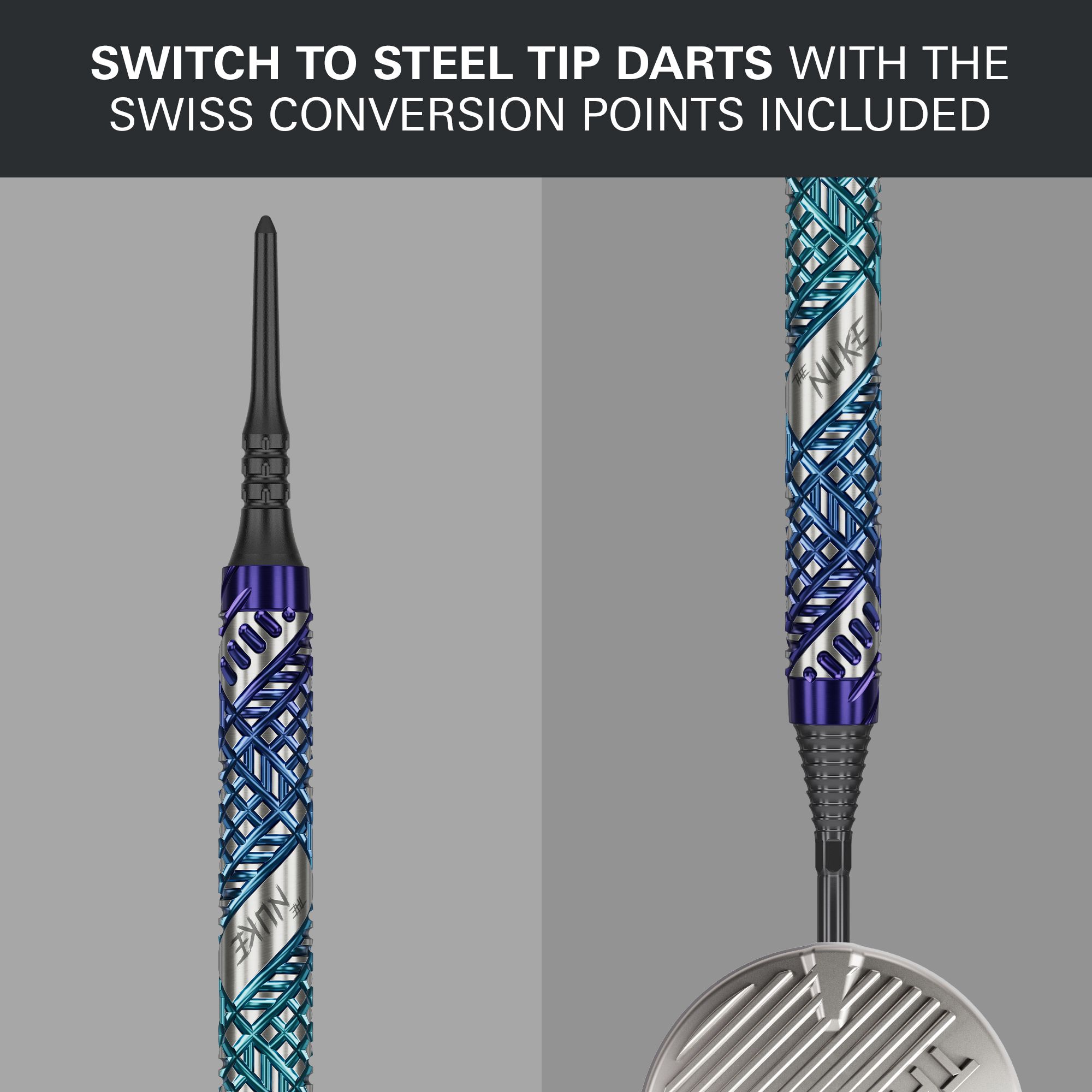 Target Luke Littler Edge Soft Darts - 19g Zu sehen sind die Target Luke Littler Edge Softdarts - 19g. Der Fokus liegt auf dem Design des Dartpfeils.