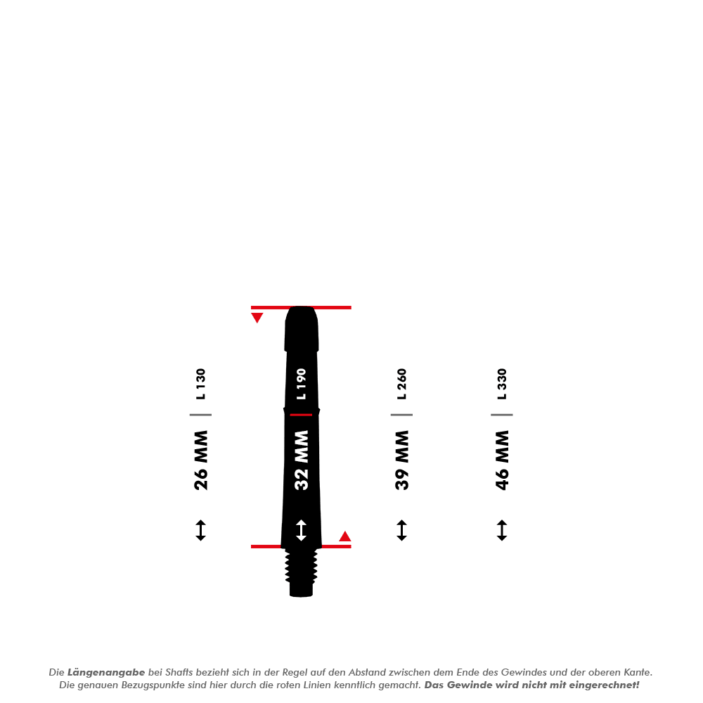 L-L-Style-Shafts Locked Straight - Clear Black