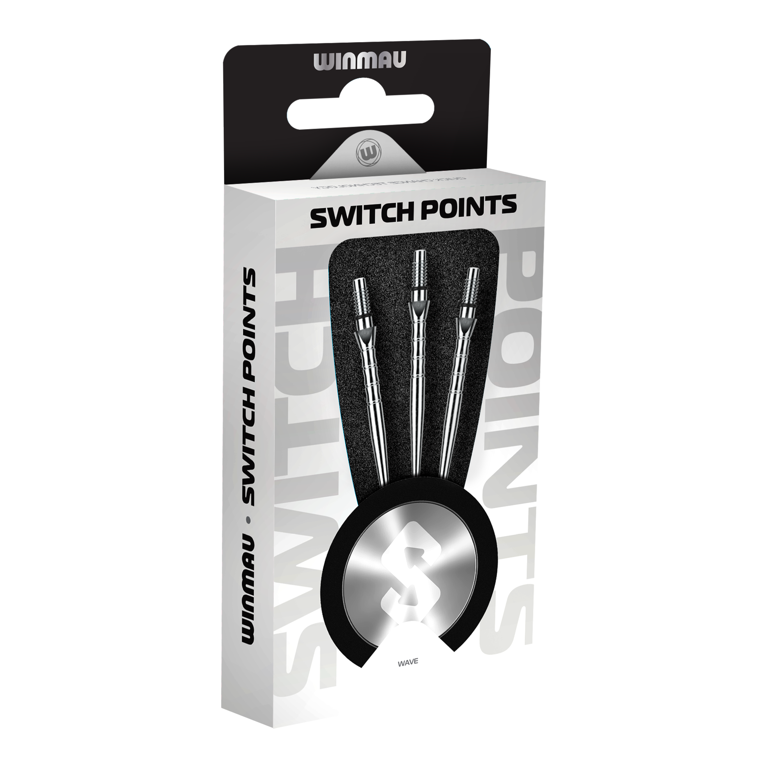 Winmau Switch Point Wave steel dart tips - Silver Effect Abgebildet sind die Winmau Switch Point Wave Steeldartspitzen im Silver Effect. Die Spitze ist für Dartpfeile geeignet und sorgt für einen besonderen Look.