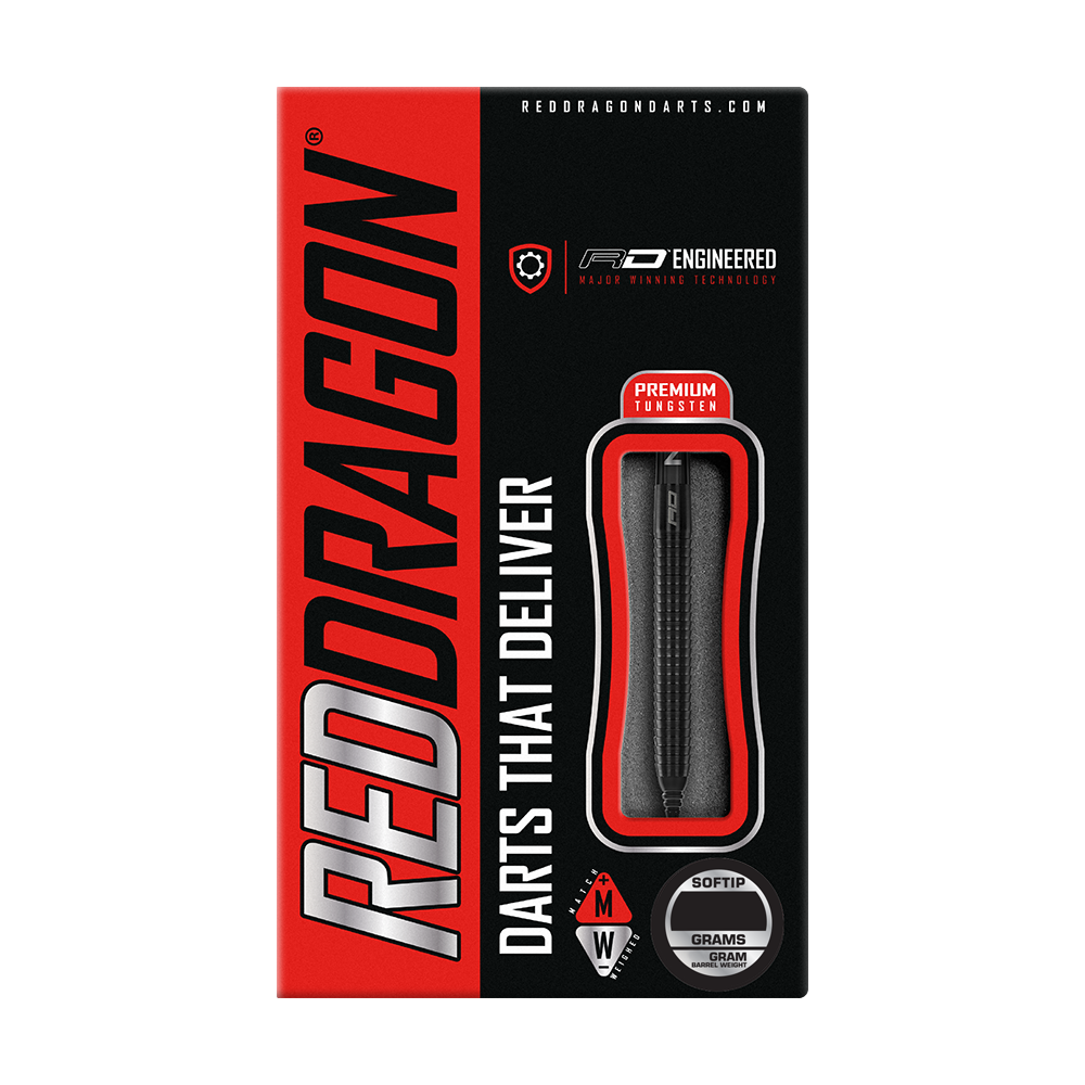 Red Dragon Razor Edge Black Soft Darts - 20g