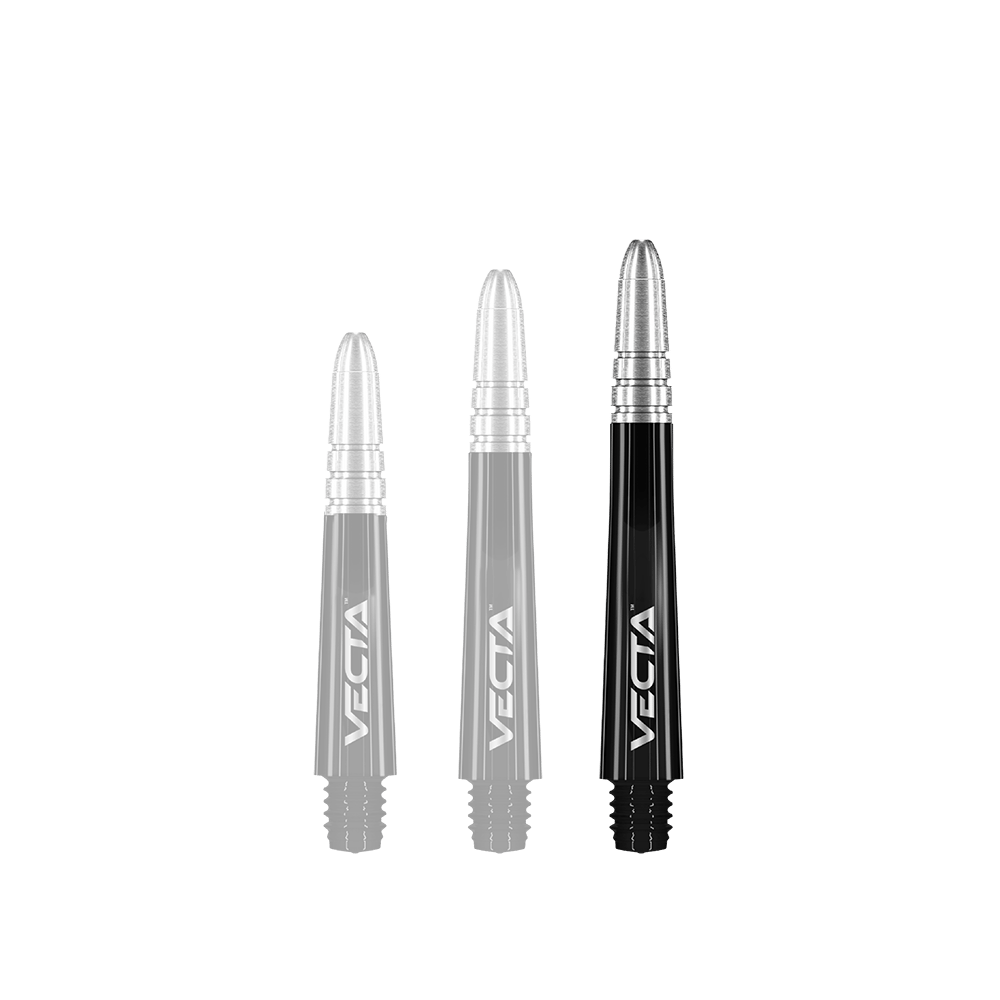 Winmau Vecta Shafts - Schwarz Silber