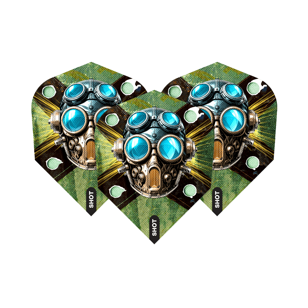 Shot Badlands Krush No6 Flights Abgebildet sind die Shot Badlands Krush No6 Flights. Es handelt sich um ein Set Dartflights.