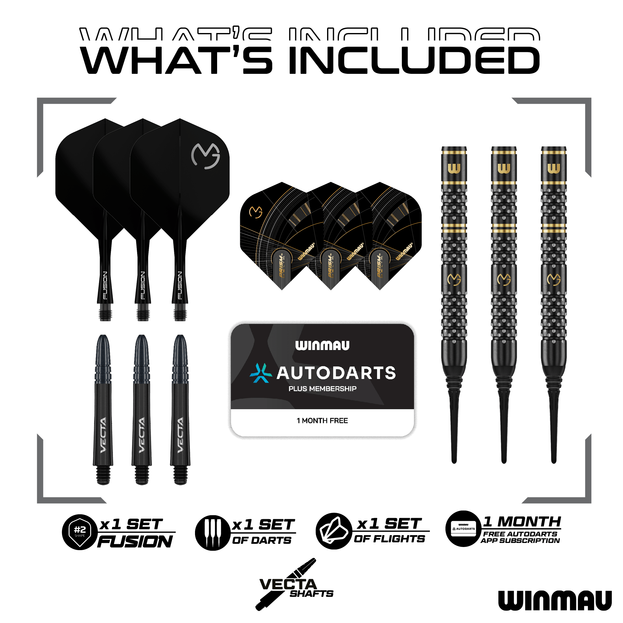 Winmau Michael Van Gerwen W-MAX soft darts - 18g Winmau Michael Van Gerwen W-MAX soft darts - 18g