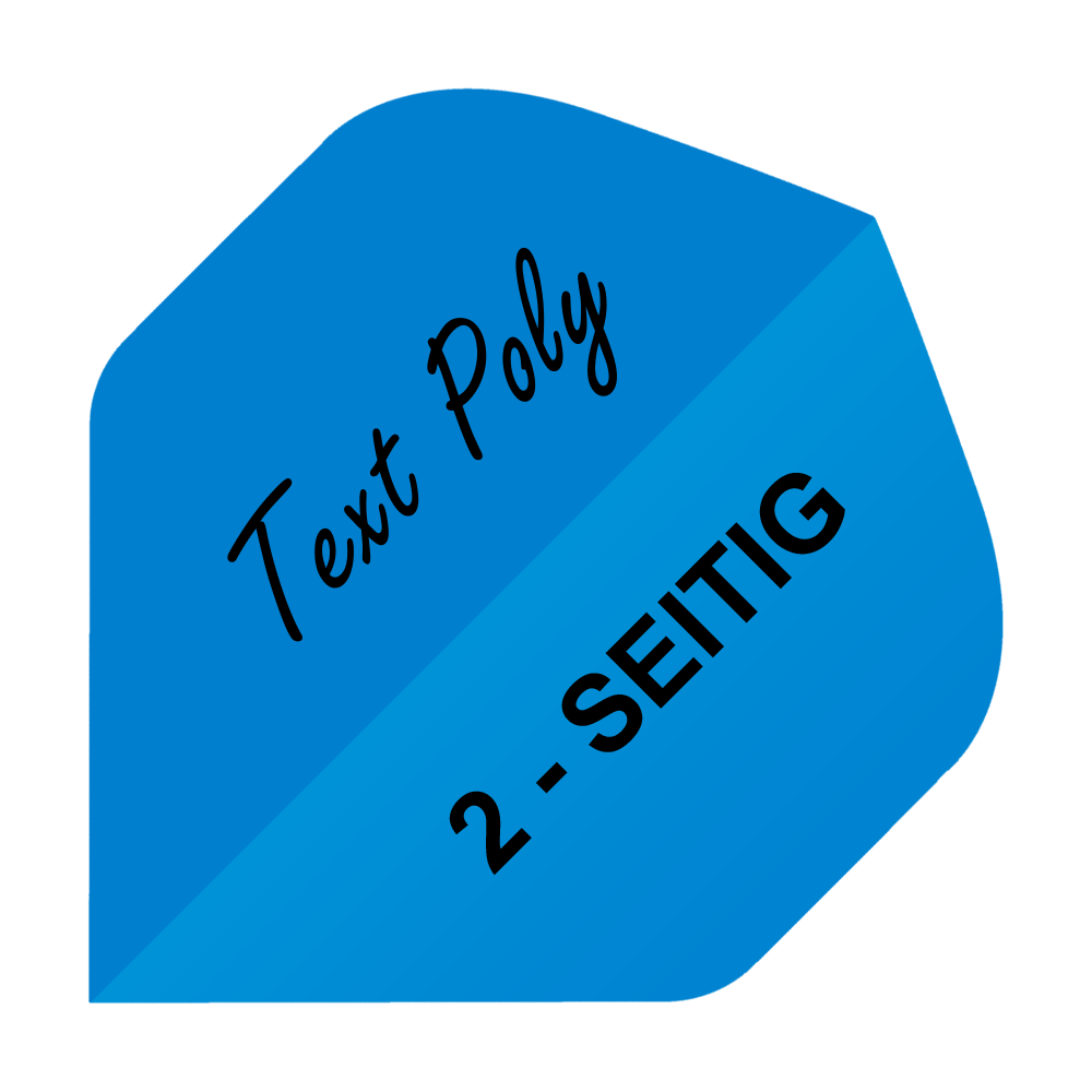 10 Satz Bedruckte Flights 2-Seitig - Wunschtext - Poly Standard