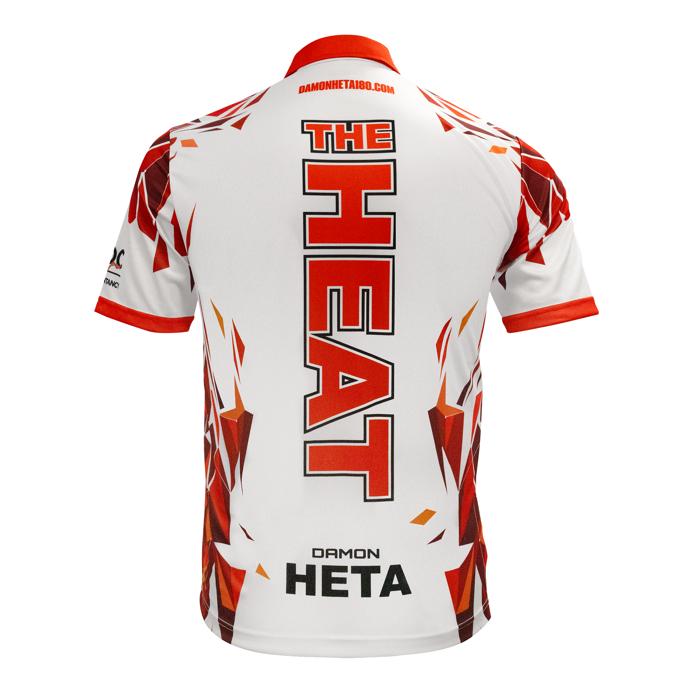 Harrow's Damon Heta player shirt Auf diesem Bild ist das Harrows Damon Heta Playershirt zu sehen. Es ist ein spezielles Trikot für Dartspieler.