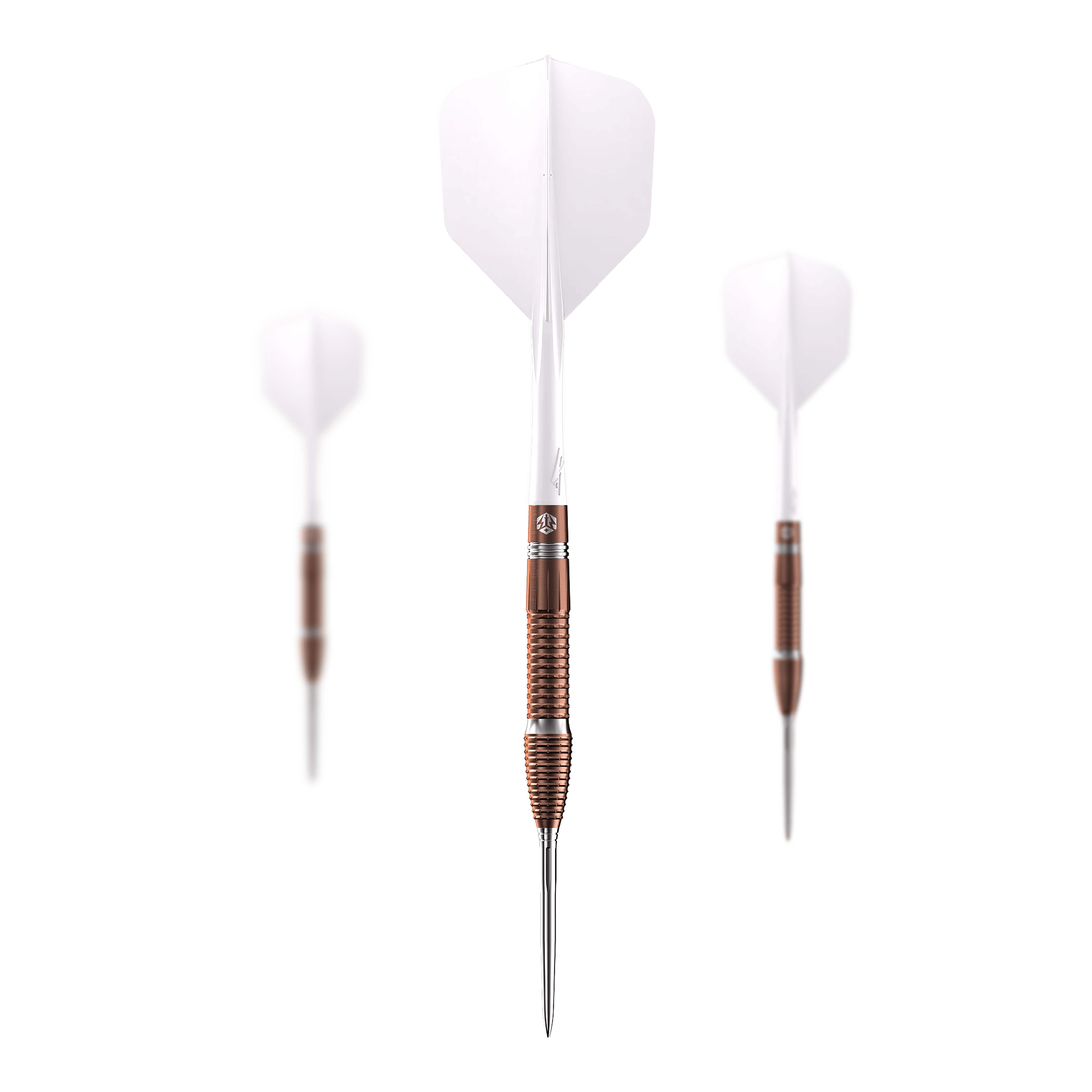 Caliburn Big Cats Lion steel darts Das Foto präsentiert ein Set von Caliburn Big Cats Lion Steeldarts. Alle Darts aus dem Set sind zusammen dargestellt.
