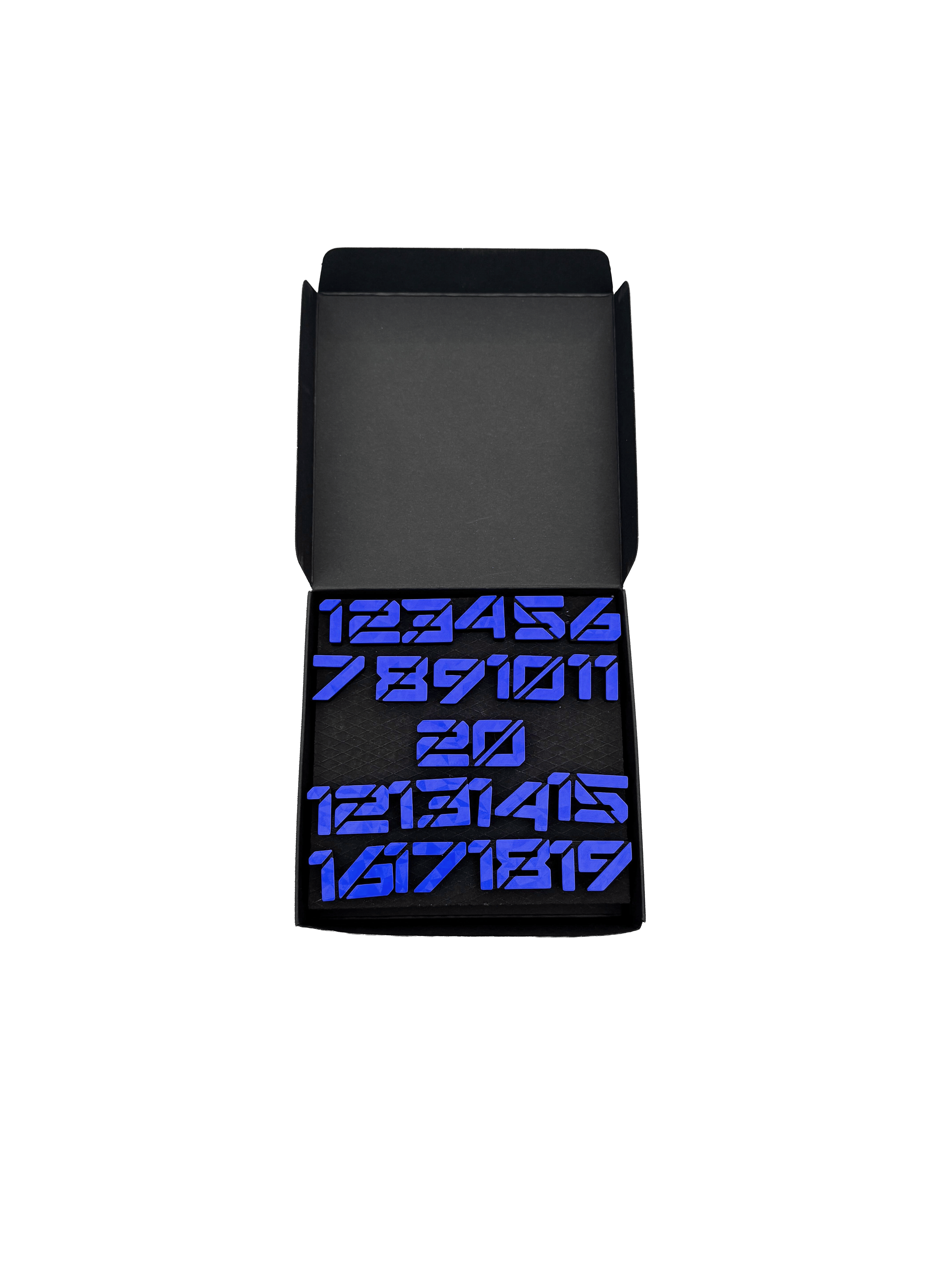 McDart Dartboard Number Rings / Number Ring Cyber Das Bild zeigt die Cyber Blau Box. Die Box hat eine blaue Gestaltung.