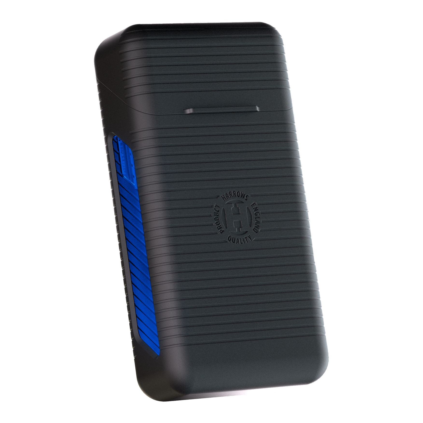 Harrows Vault Dartcase Abgebildet ist ein Harrows Vault Dartcase in Blau. Das Etui dient zur sicheren Aufbewahrung von Dartpfeilen.