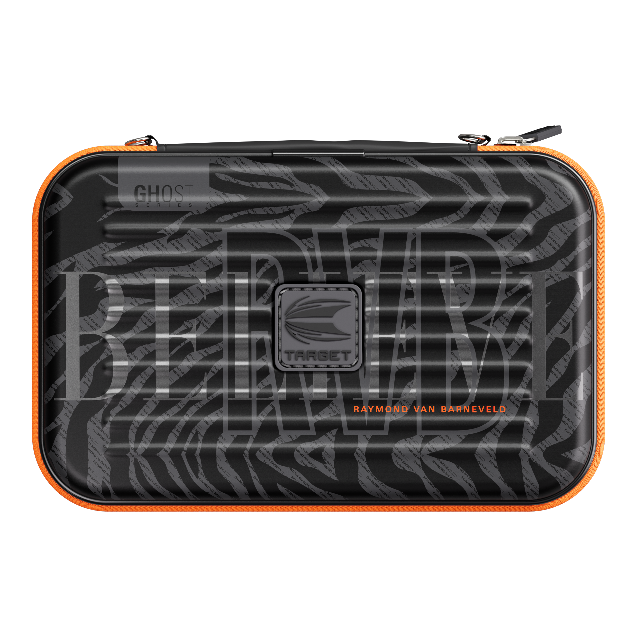 Zu sehen ist das Takoma XL Ghost Series Raymond Van Barneveld Dartcase. Die Tasche bietet Schutz und Stil für Dartspieler.