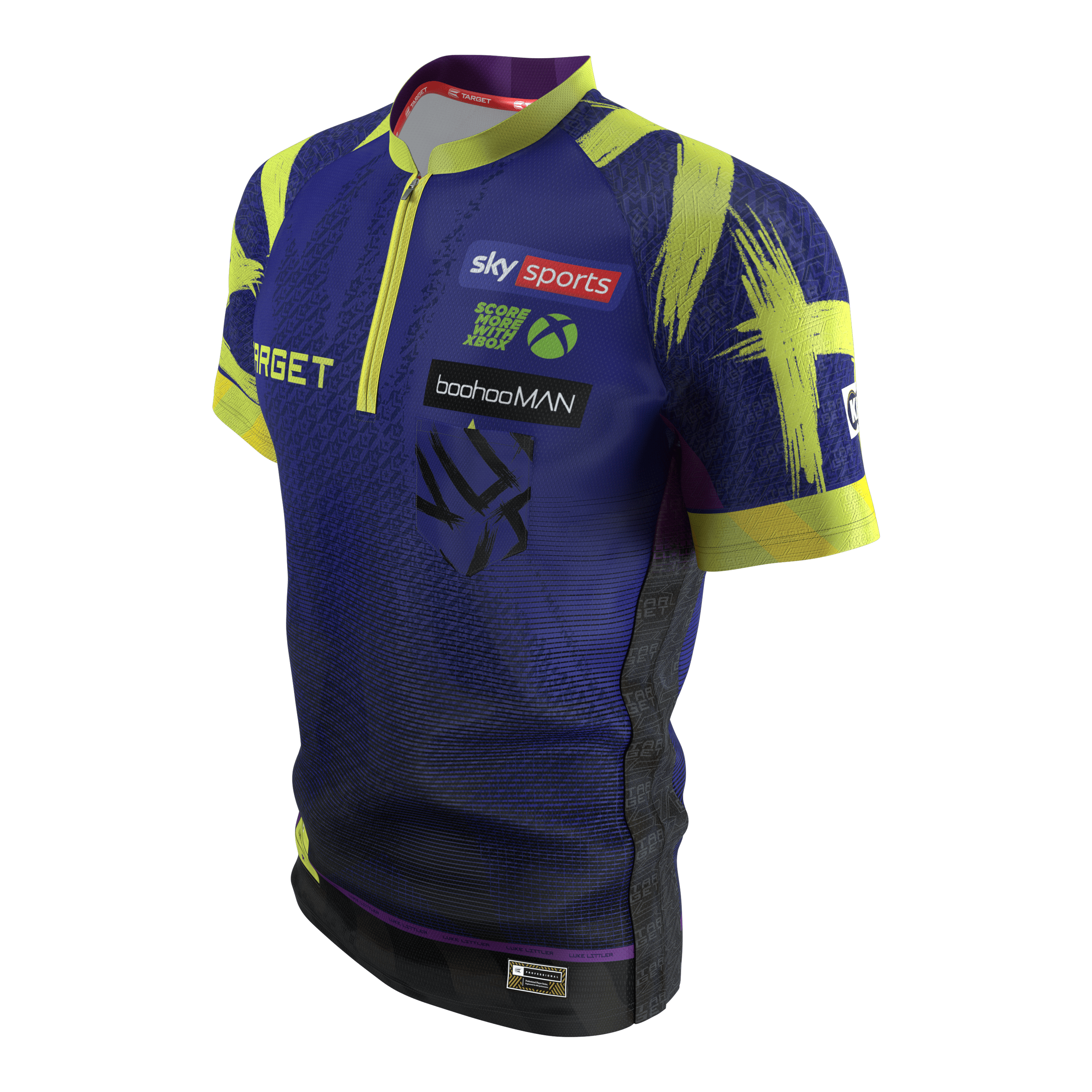 Target Luke Littler dart shirt 2026 Dieses Bild stellt das Target Luke Littler Dartshirt 2026 dar. Das Shirt kombiniert Funktionalität mit einem attraktiven Design.