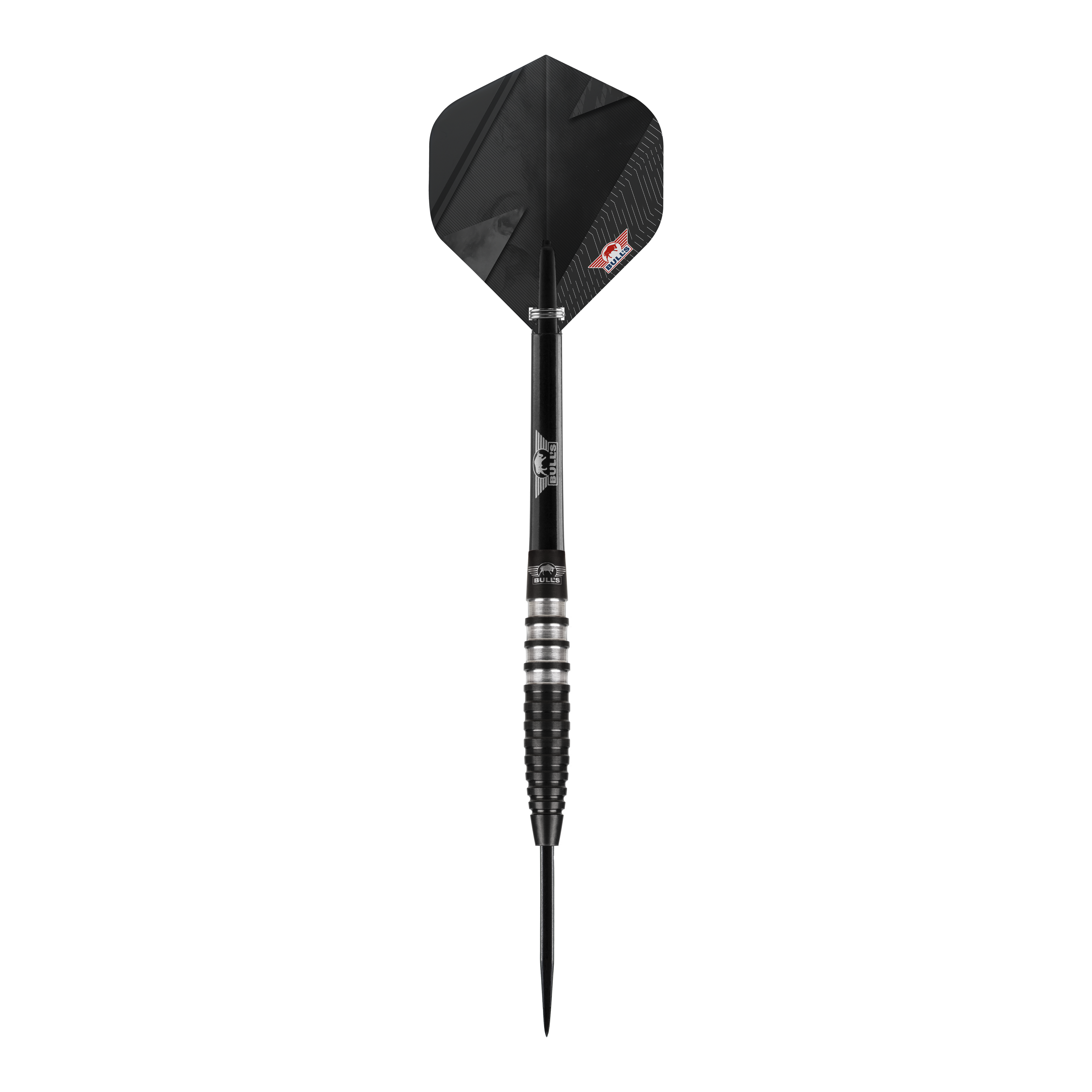 Bulls NL Lightning Black Steel Darts Der "Bulls NL Lightning Black Steeldart" ist ein eleganter Dartpfeil in Schwarz mit silbernen Akzenten. Er hat ein modernes Design und eignet sich für professionelle Dartspieler.
