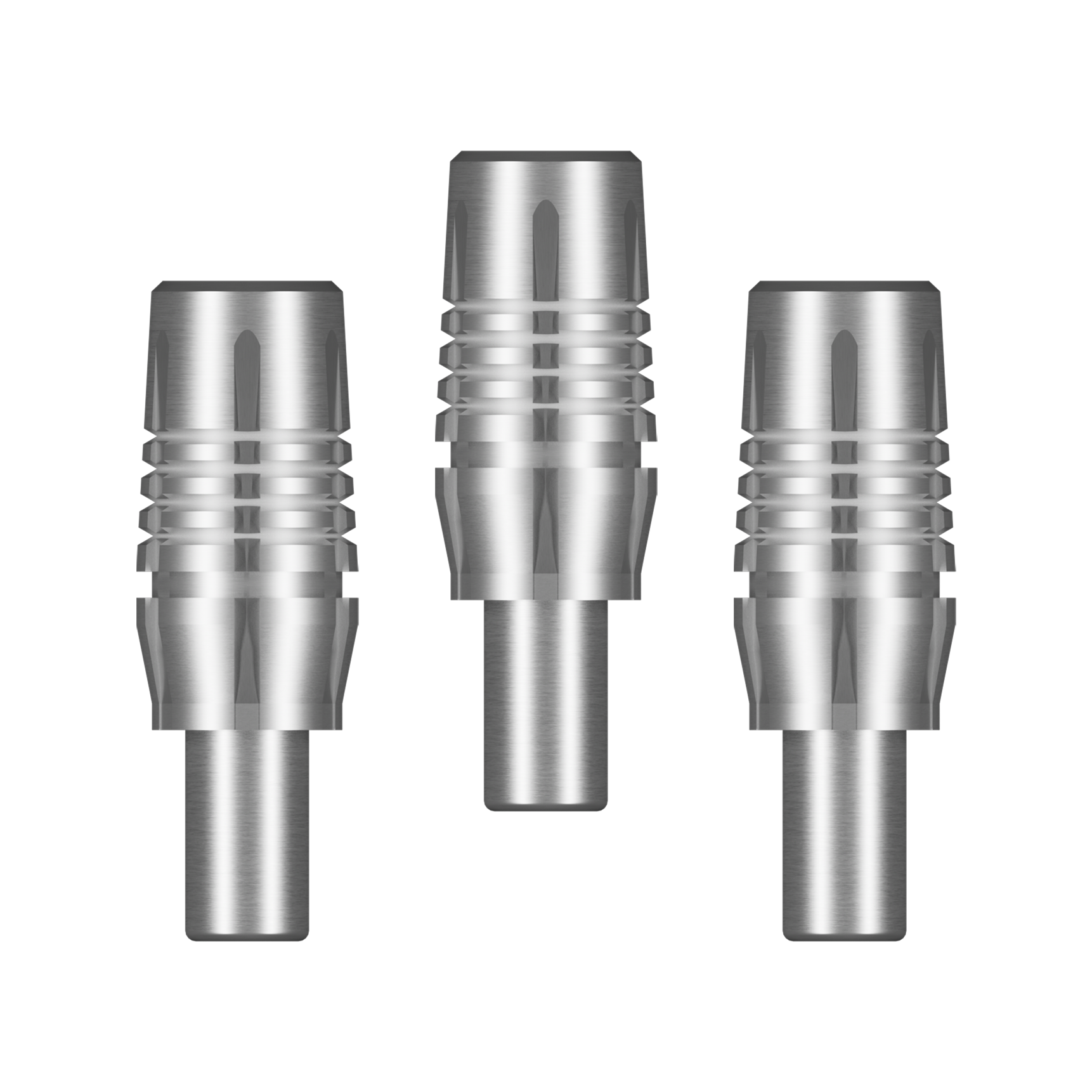 Shot Threadhead Point Adapter Satz silberner Dartspitzen-Adapter in kompakter Ausführung. Die Adapter sind für das Anbringen von Spitzen geeignet.