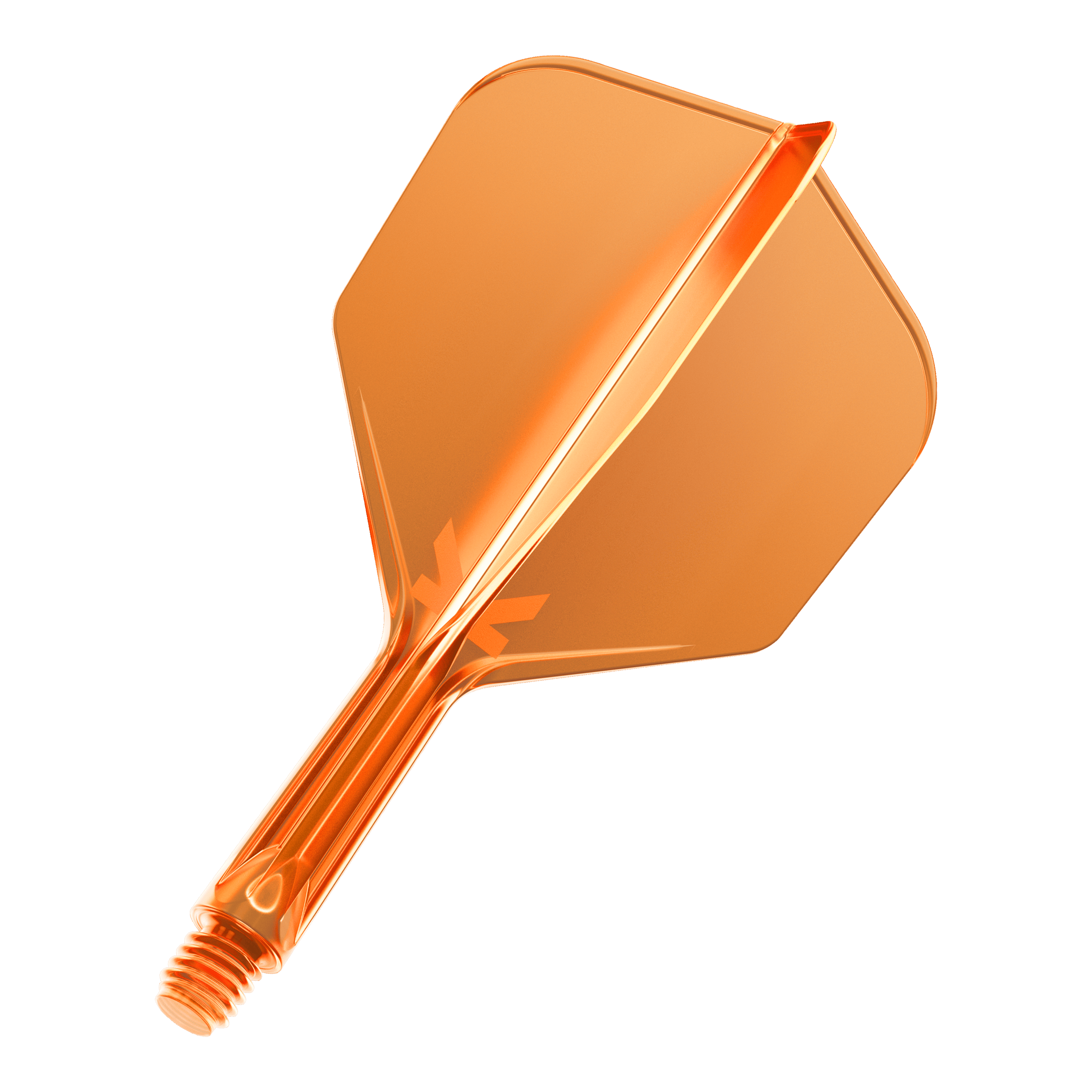 Target K-Flex No6 Flight System - Neon Orange Dies ist ein neonorangener Dartflight mit integriertem Schaft. Das Material ist durchsichtig und glänzend.