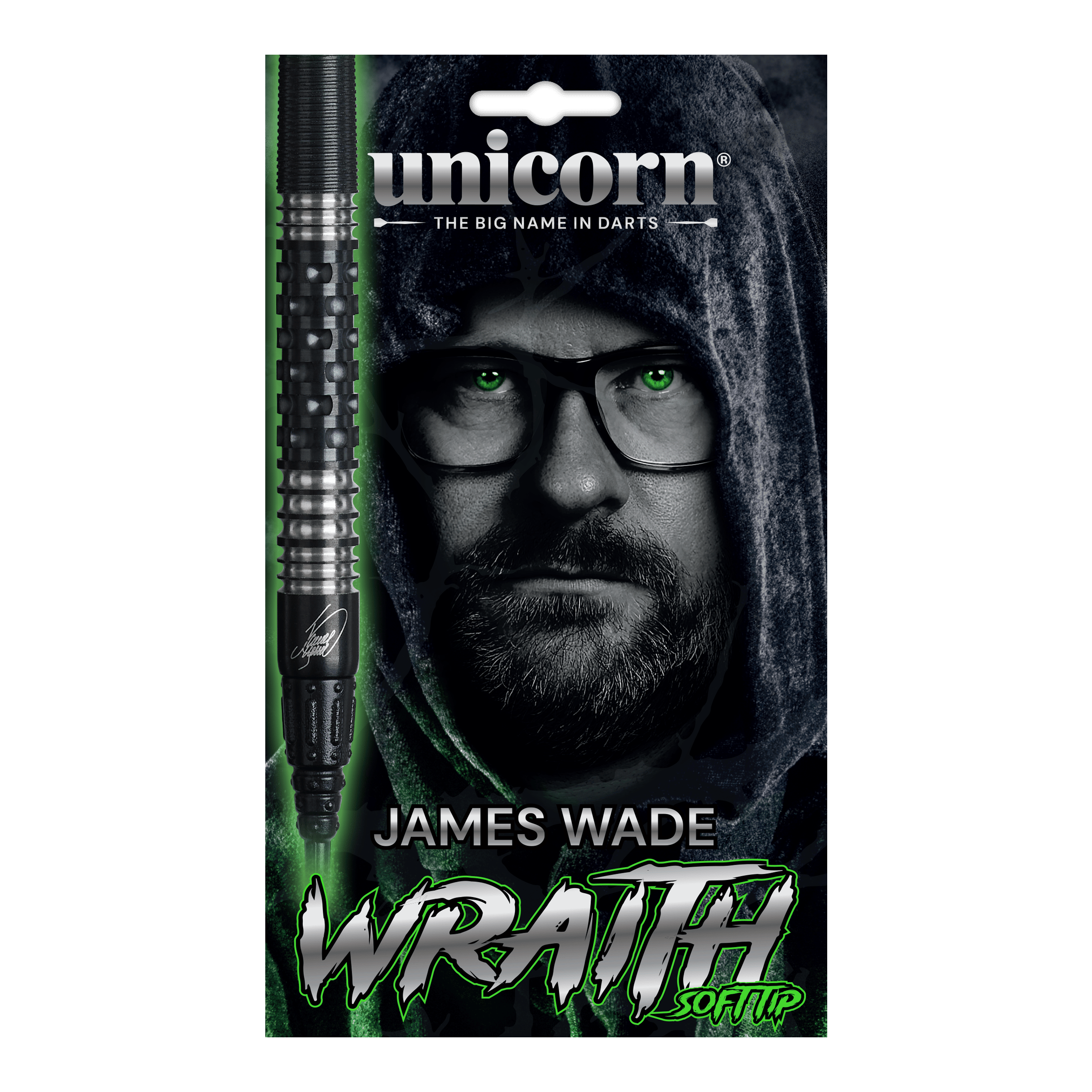 Unicorn Wraith James Wade Soft Darts - 19g Abgebildet sind die Unicorn Wraith James Wade Softdarts - 19g. Die Darts haben ein schlankes Design für präzises Werfen.