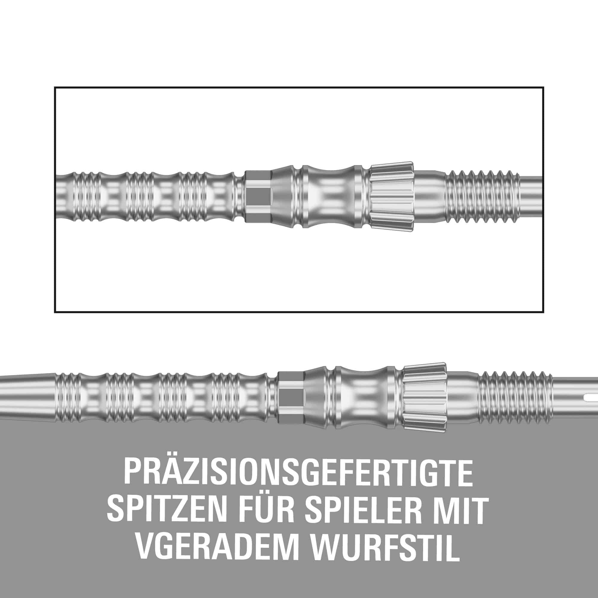 Target Signature Swiss Point TRB steel dart tips - silver Hier ist die Target Signature Swiss Point TRB Steeldartspitzen in Silber zu sehen. Die Dartspitzen sind für maximale Kontrolle und Haltbarkeit entwickelt.