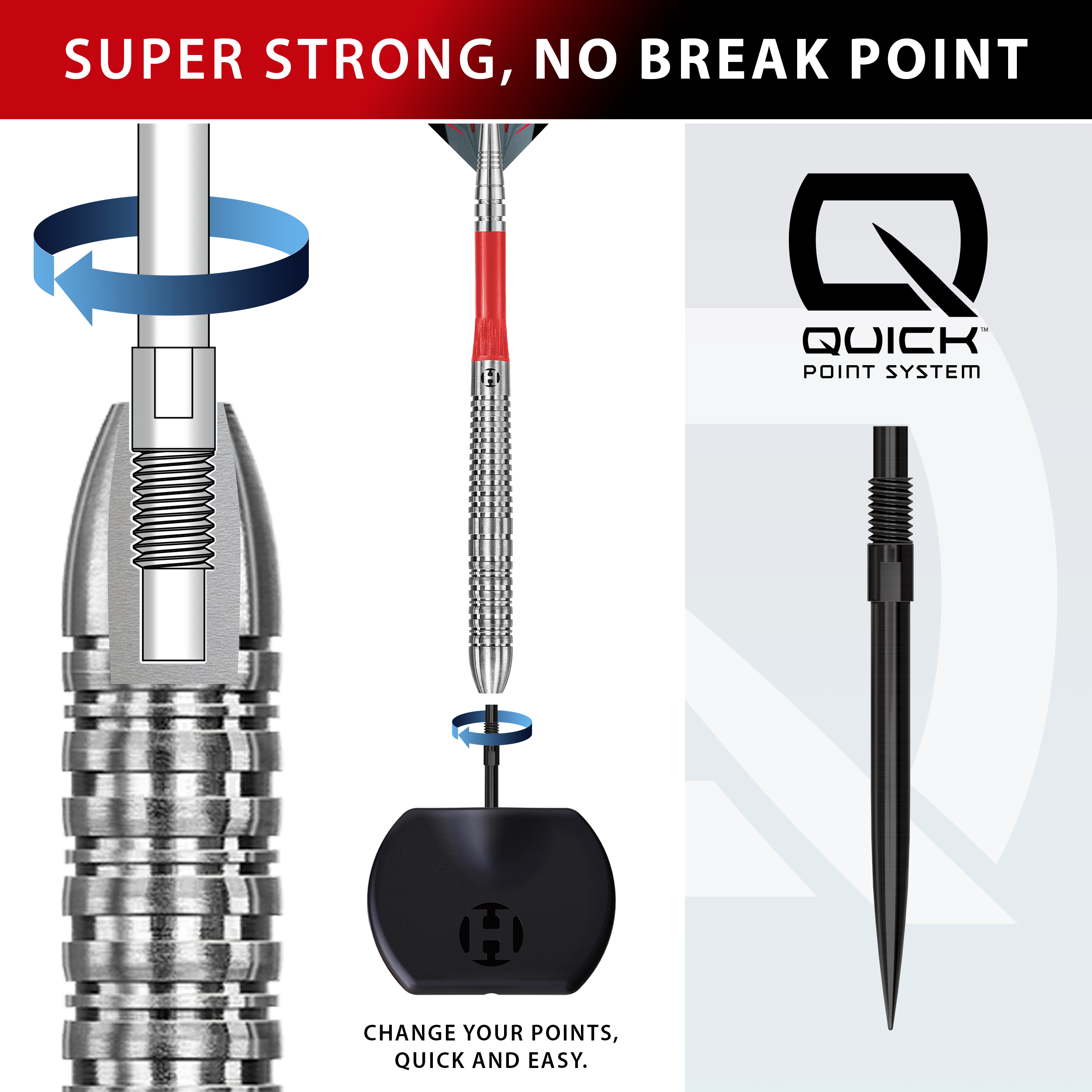 Das Foto präsentiert den Harrows Damon Heta Natural Quick Point Steeldart. Der Pfeil überzeugt durch ein natürliches Finish und schnelles Wurfverhalten.