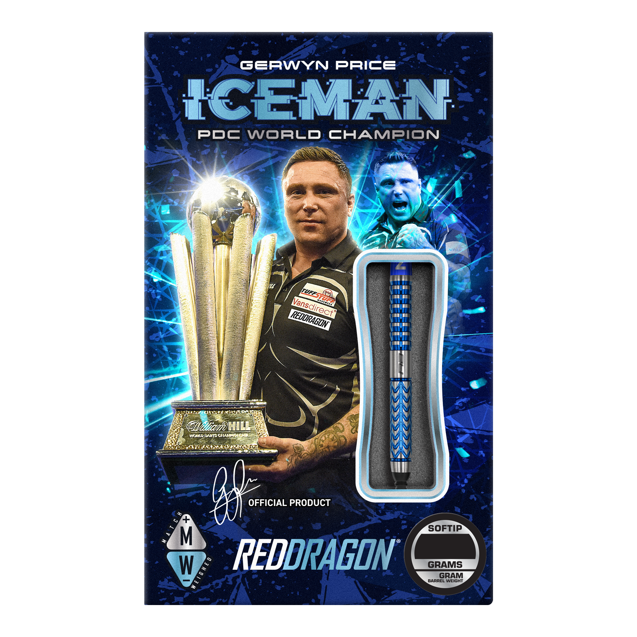 Red Dragon Gerwyn Price Glacier Softdarts - 18g