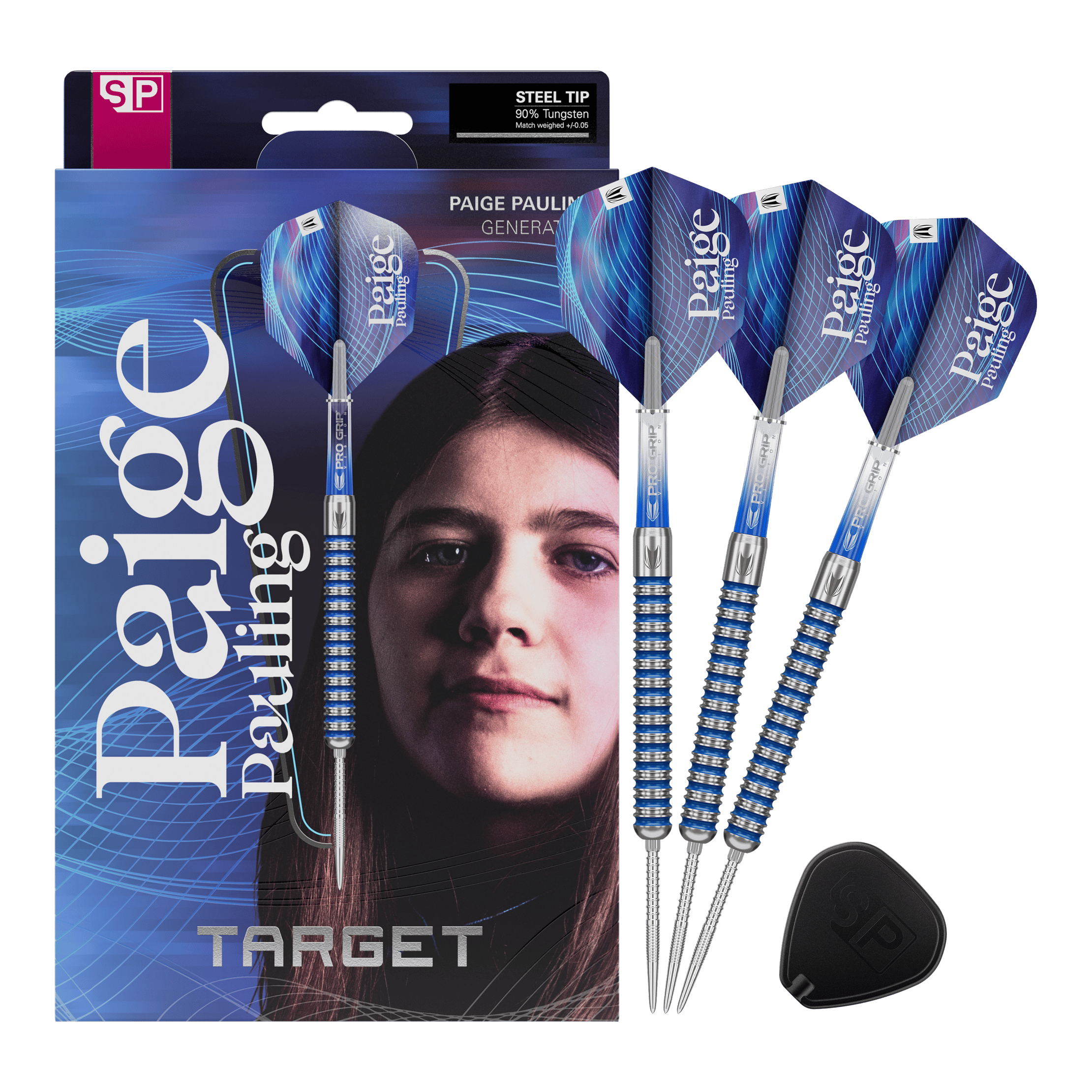 Target Paige Pauling GEN1 Swiss Points Steeldarts - 22g Die Target Paige Pauling GEN1 Swiss Points Steeldarts - 22g werden präsentiert. Das Produkt ist detailliert abgebildet.