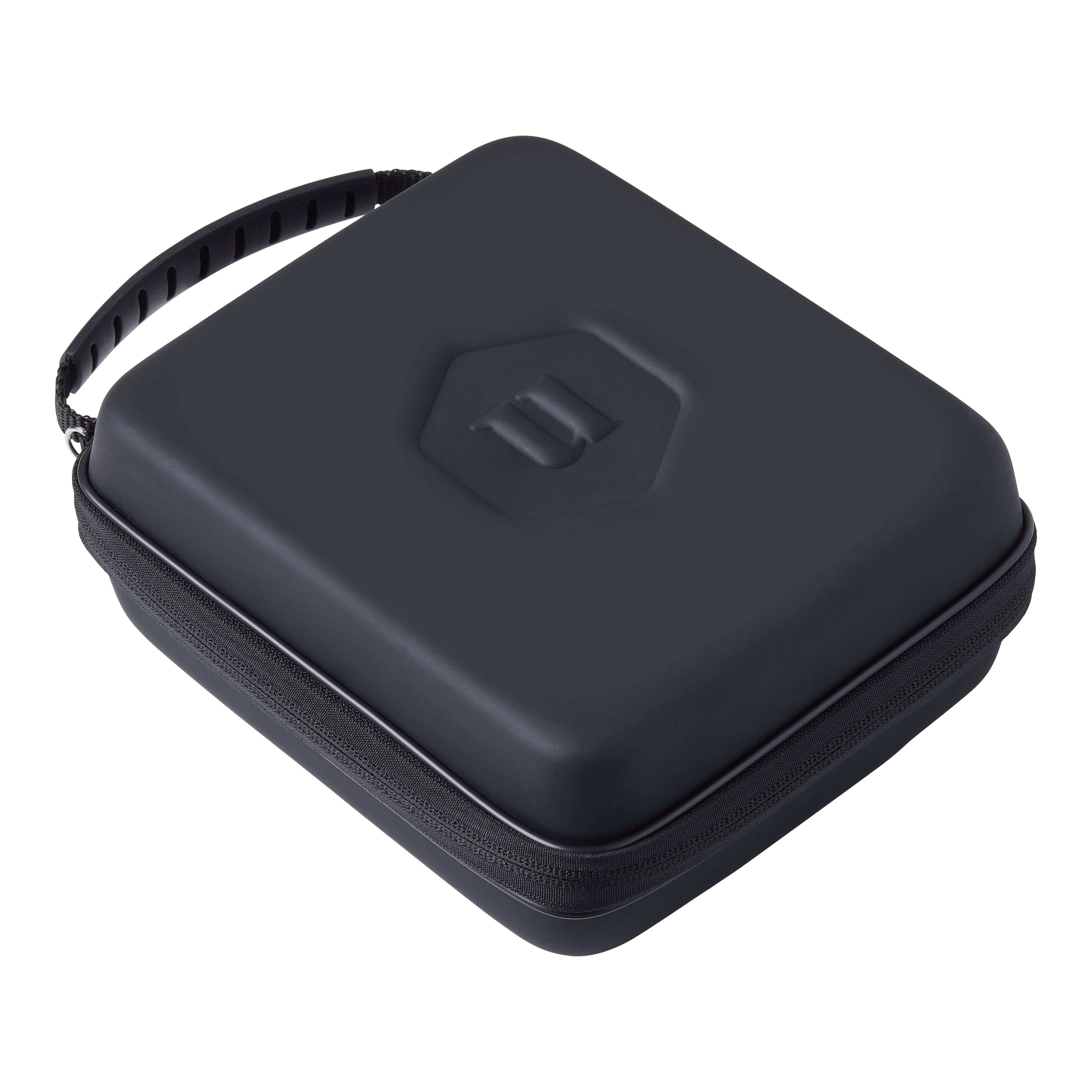 Unicorn Ultra 3UP Large Dart Case - Black Das Bild zeigt das Produkt "Unicorn Ultra 3UP Large Dartcase - Schwarz". Es handelt sich um ein großes, schwarzes Etui mit Reißverschluss und Tragegriff zur Aufbewahrung von Dartzubehör.