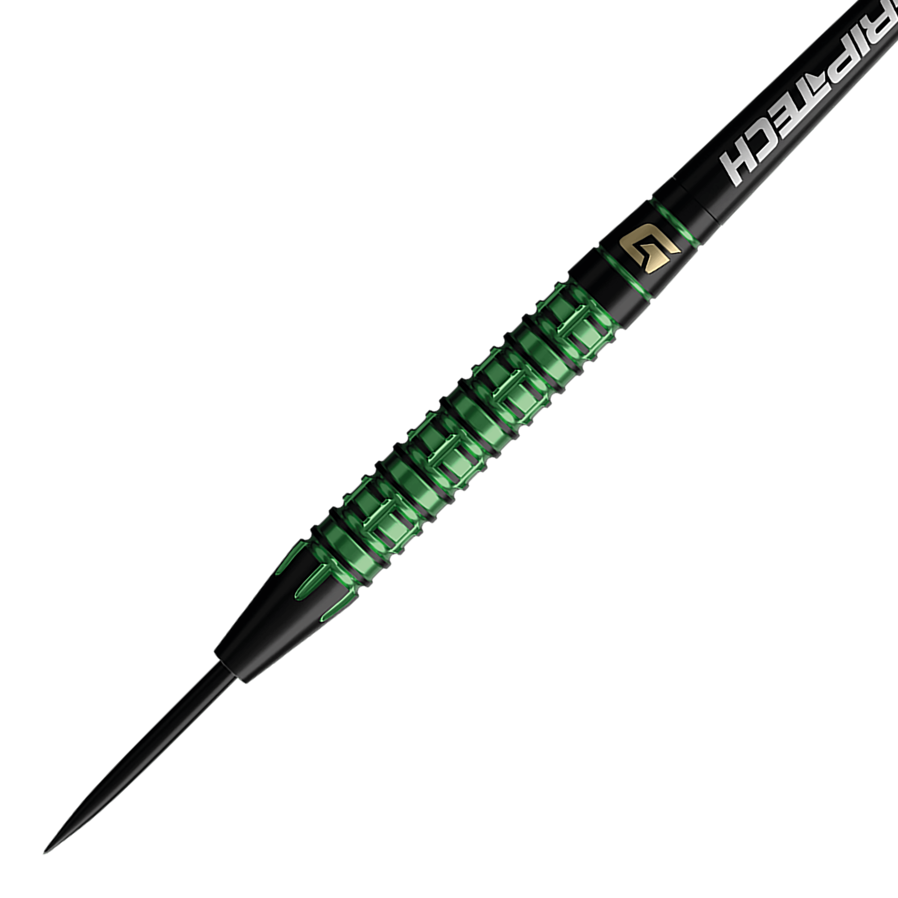 GOAT Athlete Green Tungsten Steel Darts Zu sehen sind die GOAT Athlete Green Tungsten Steeldarts. Das Foto präsentiert die Darts aus einer anderen Perspektive.