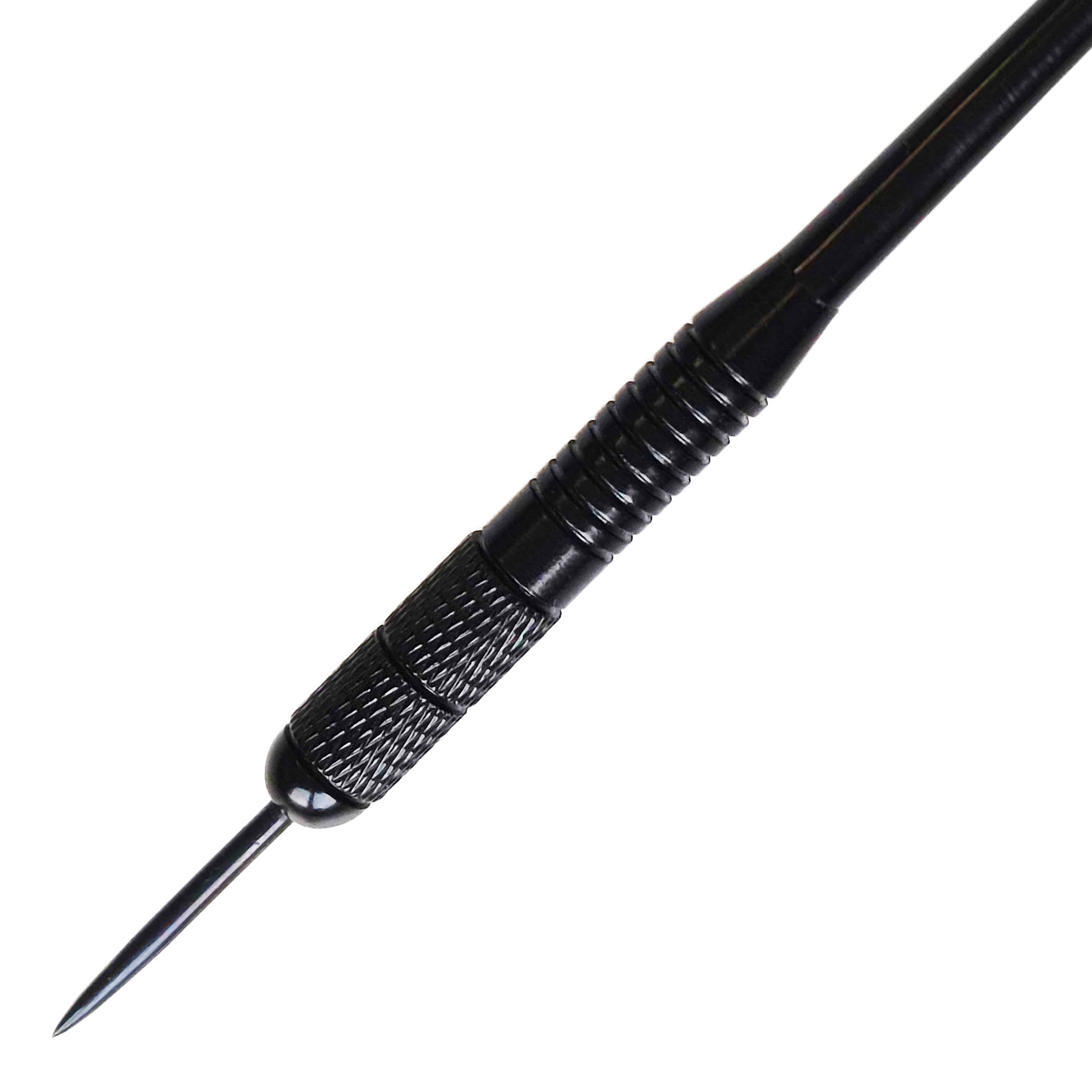 Karella Black Brass Steeldarts - 21g Dieses Bild zeigt Karella Black Brass Steeldarts mit einem Gewicht von 21g. Die schwarzen Messing-Steeldarts sind ideal für Dartliebhaber.