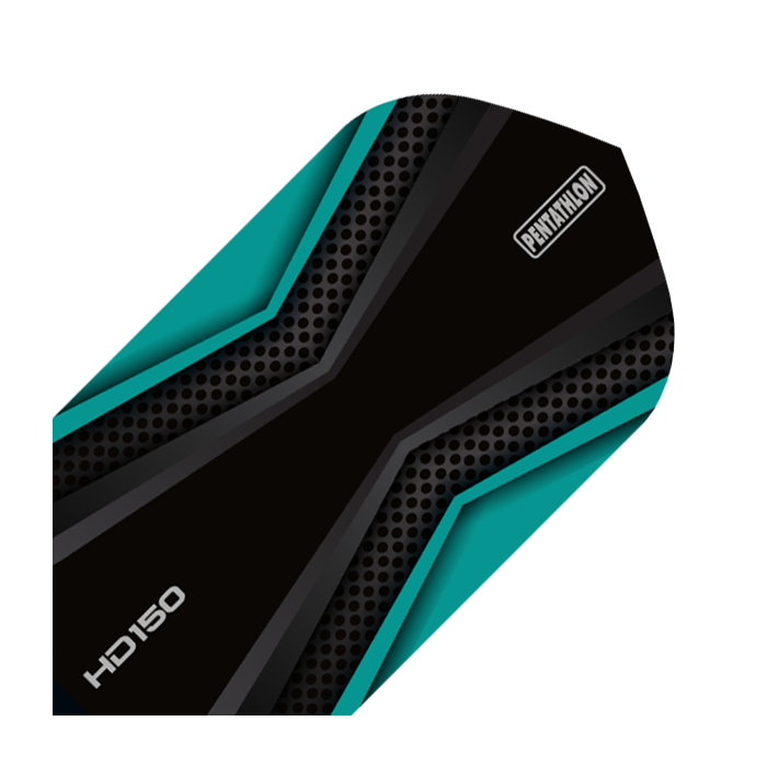 HD 150 Pentathlon Flights Black/Aqua Slim