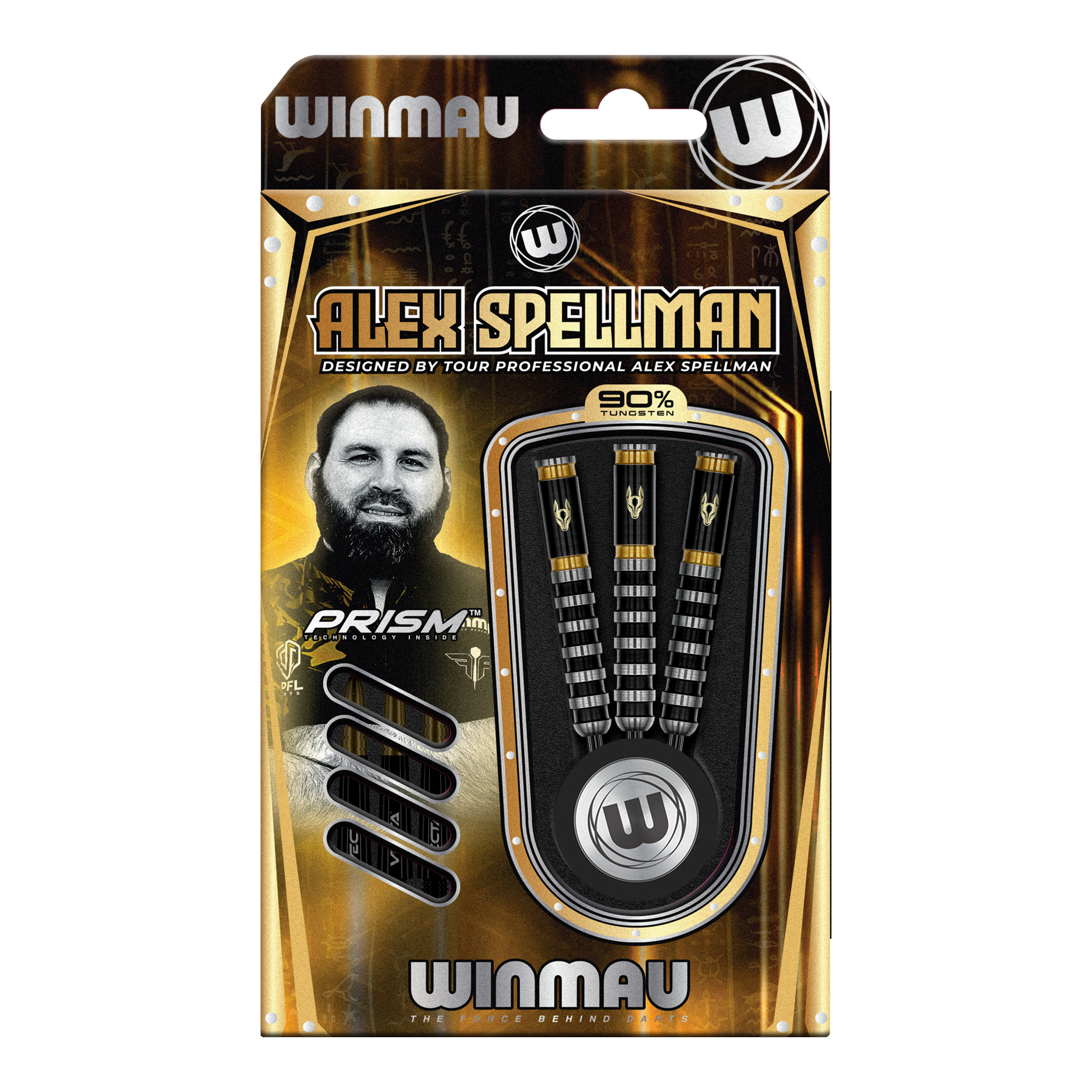 Winmau Alex Spellman steel darts Winmau Alex Spellman Steeldarts sind präzise gearbeitete Steeldarts. Die Abbildung stellt das Produkt im Nahaufnahme dar.