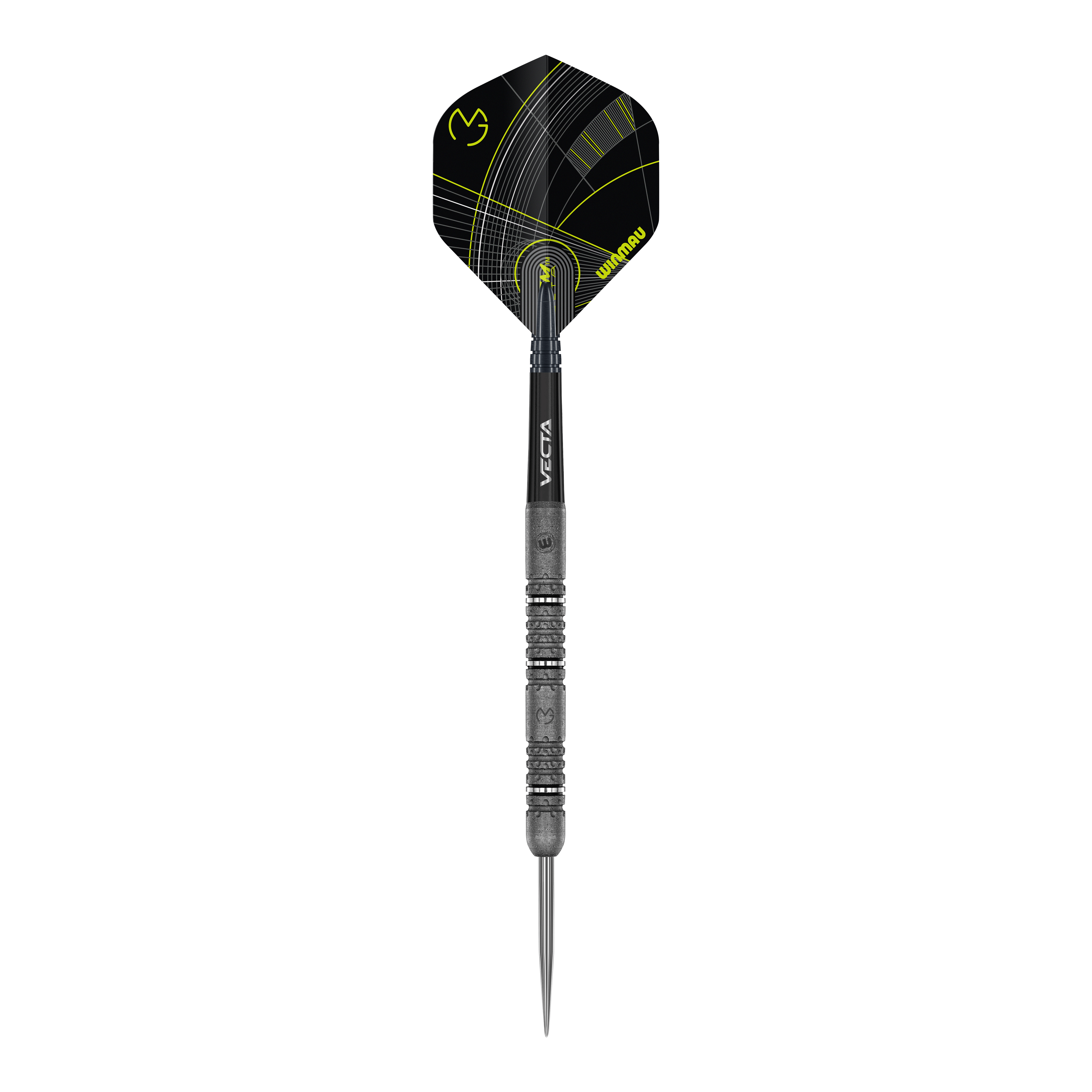 Das Foto zeigt die Winmau Michael Van Gerwen Signature Edition Steeldarts. Sie sind eine Sonderedition für Dartliebhaber und Fans von Michael Van Gerwen.