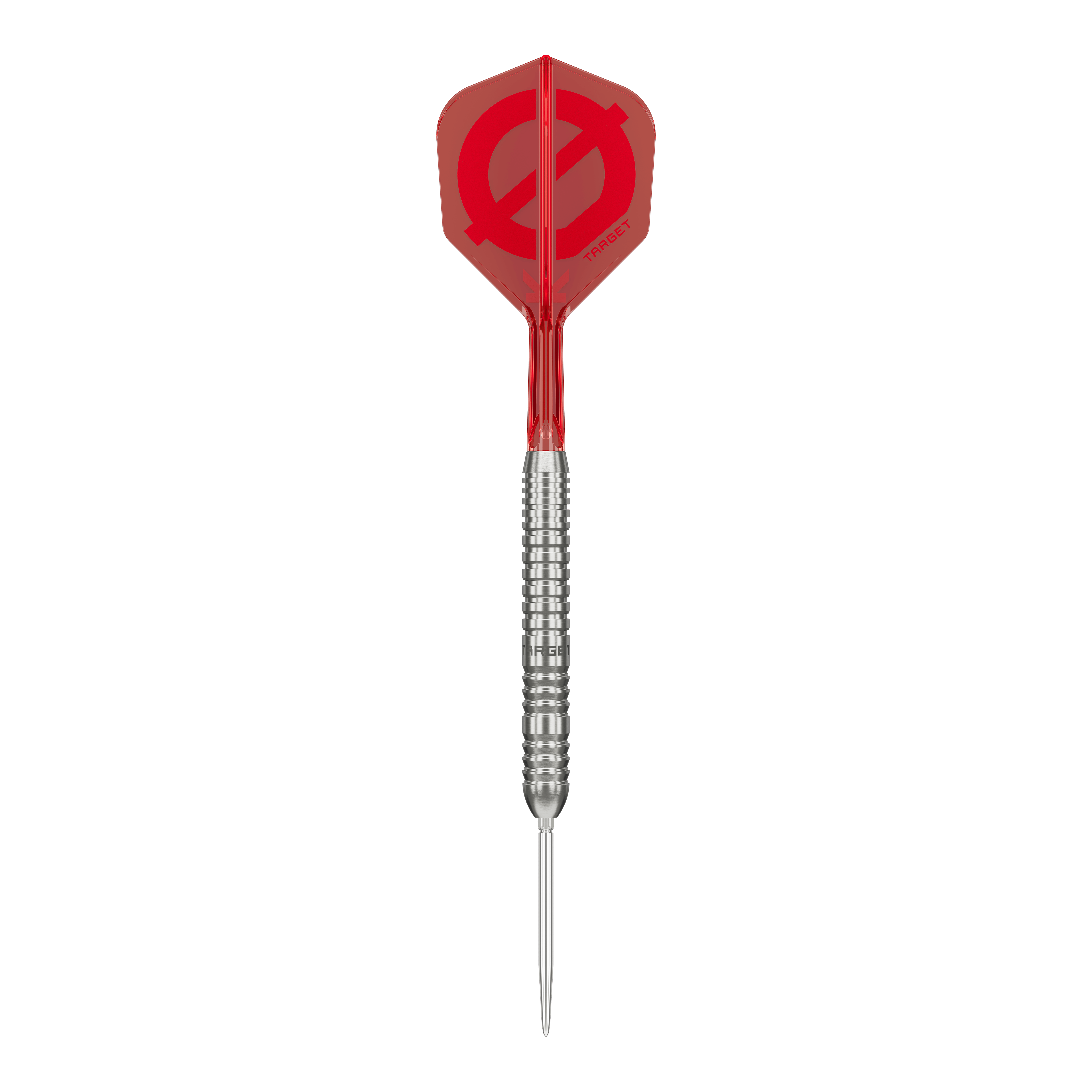 Target Group O 03 Swiss Points Steel Darts Das Target Group O 03 Swiss Points Steeldarts Set ist zu sehen. Die Schäfte und Details sind sichtbar.