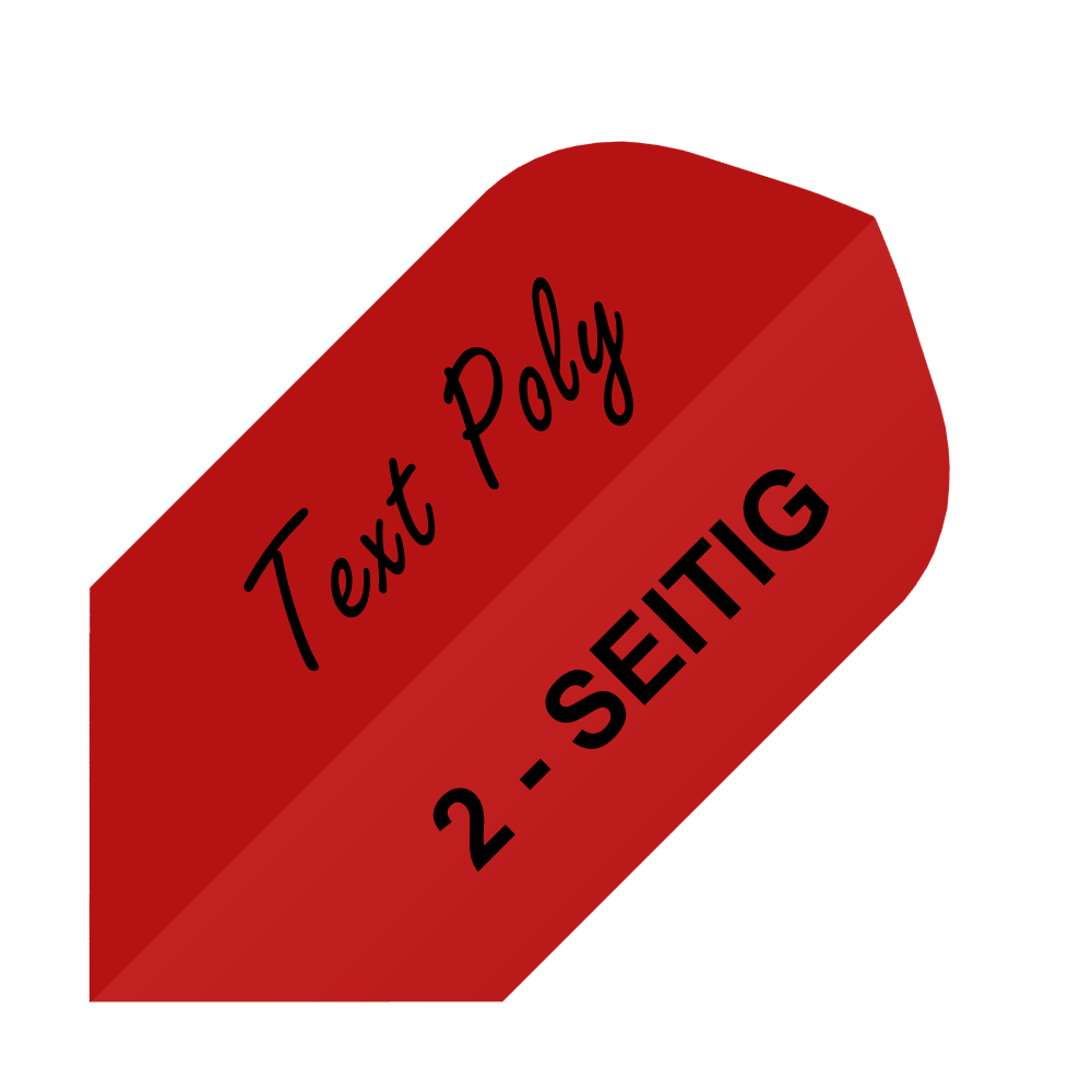 10 Satz Bedruckte Flights 2-Seitig - Wunschtext - Poly Slim