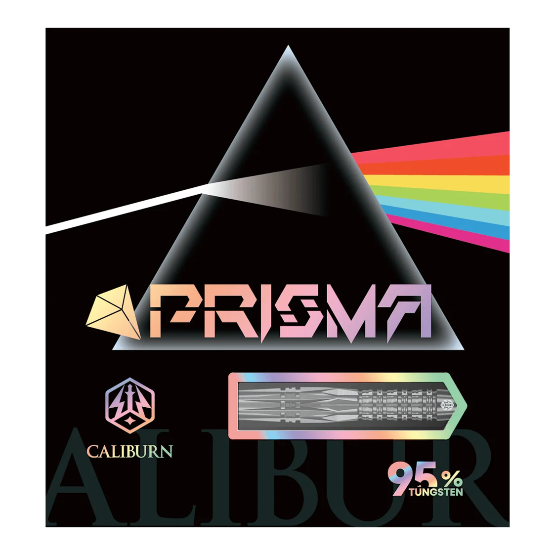 Caliburn Prisma P1 soft darts - 19g Auf dem Bild ist der Caliburn Prisma P1 Softdart - 19g zu sehen. Es handelt sich um einen hochwertigen Softdart für präzises Spiel.