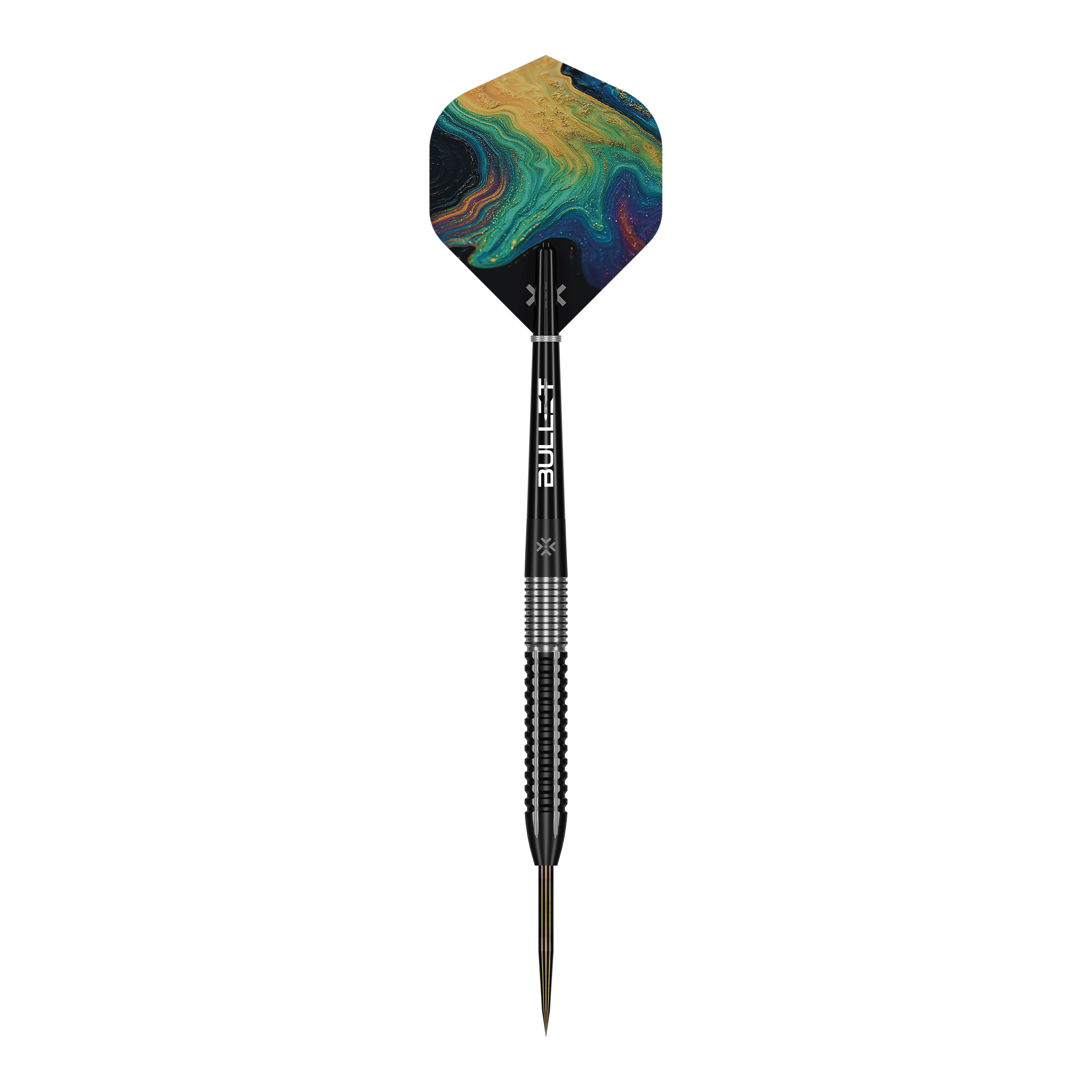 Auf dem Bild sieht man die Bullet Diesel Steeldarts. Das Produkt ist für Dartliebhaber konzipiert.