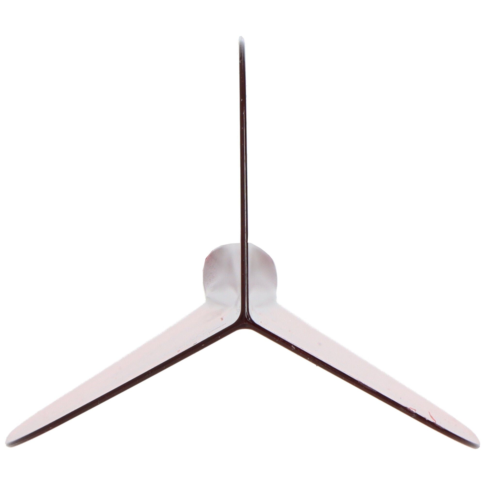 Condor Axe 120 Flight-System Clear Red - Standard Das Bild zeigt das Produkt "Condor Axe 120 Flight-System Black - Standard" von vorne. Es ist ein schwarzes, dreiflügeliges Flügel-System für Dartpfeile.