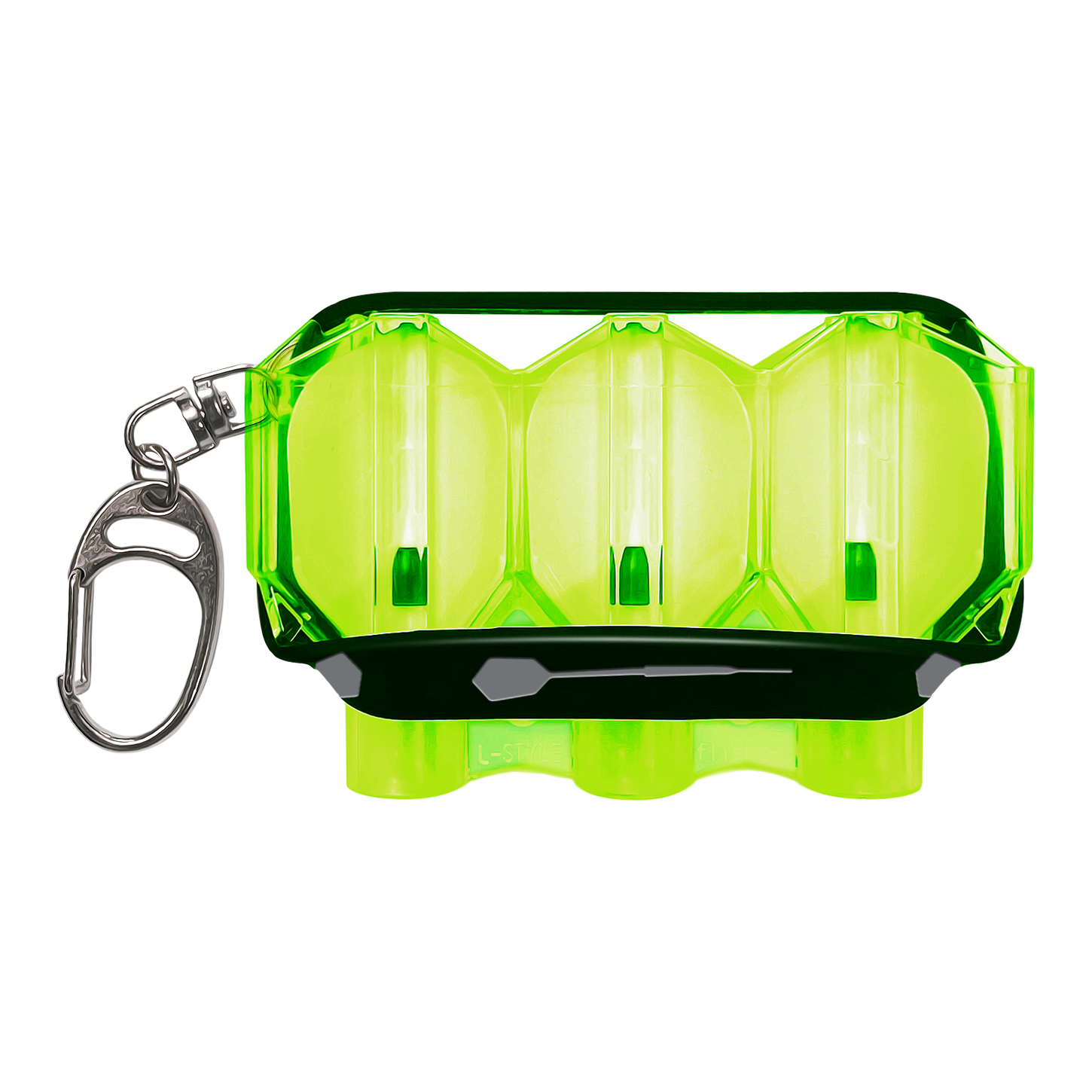 L-Style Krystal Flight Case - Neon Yellow Dies ist das L-Style Krystal Flight Case in Neon-Gelb. Das Etui besitzt einen Karabinerhaken zum einfachen Befestigen.