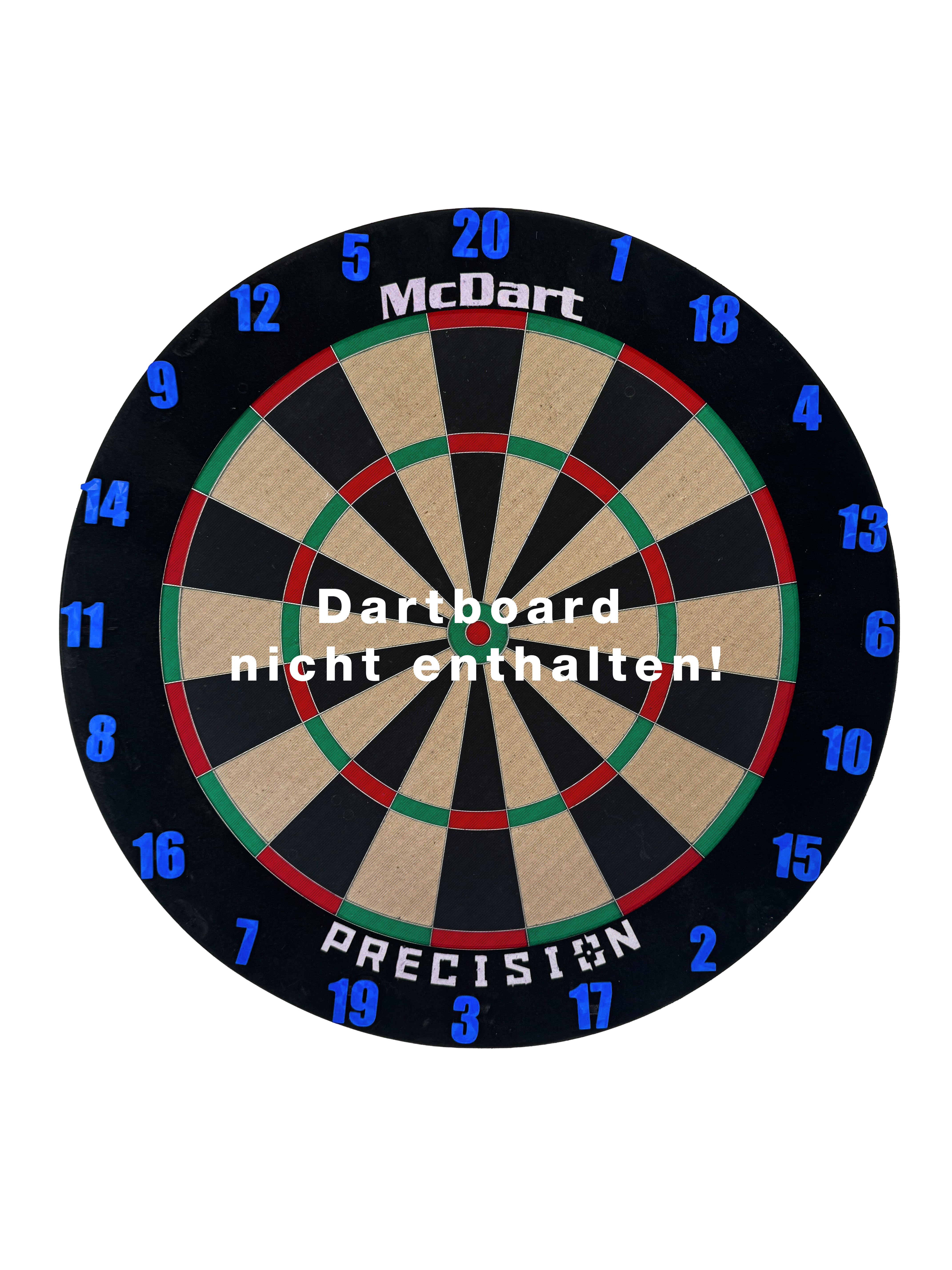 McDart Dartboard Number Rings / Number Ring Classic Ein blaues Board ist abgebildet. Das Bild zeigt das klassische Design auf einfache Weise.
