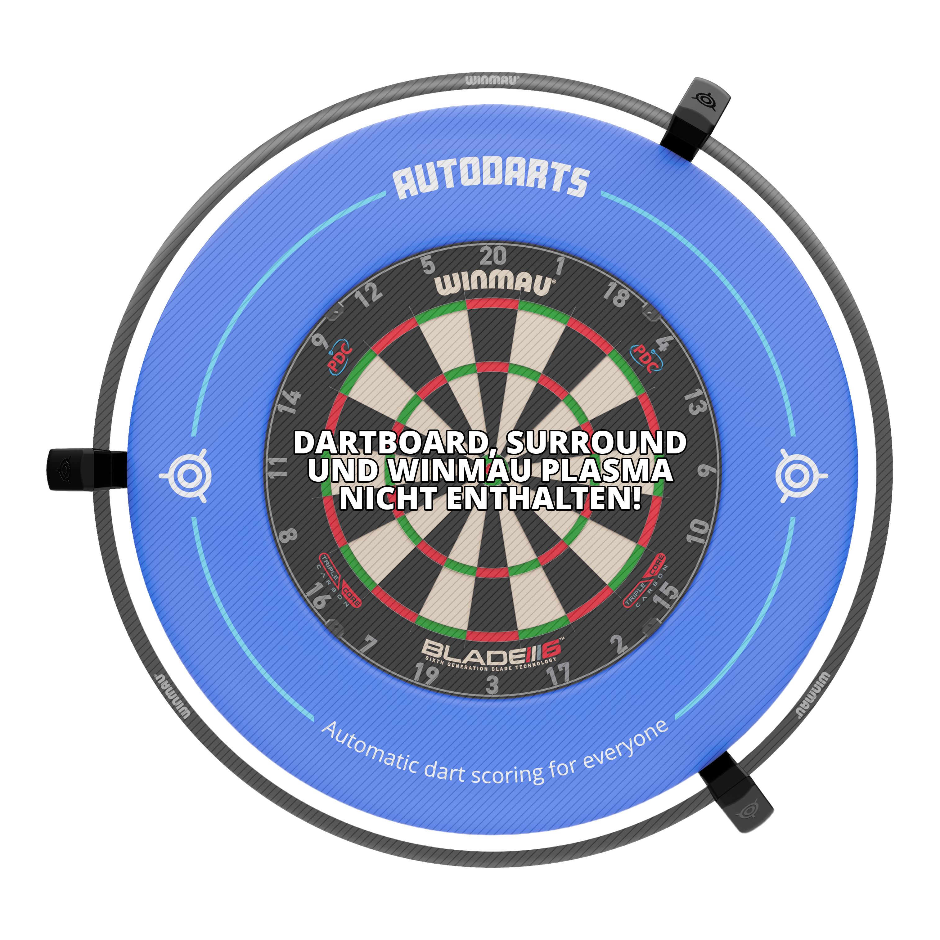 Autodarts Vantage auto scoring system Das Bild zeigt das Autodarts Vantage Auto-Scoring-System. Das Produkt ist nicht näher beschrieben.