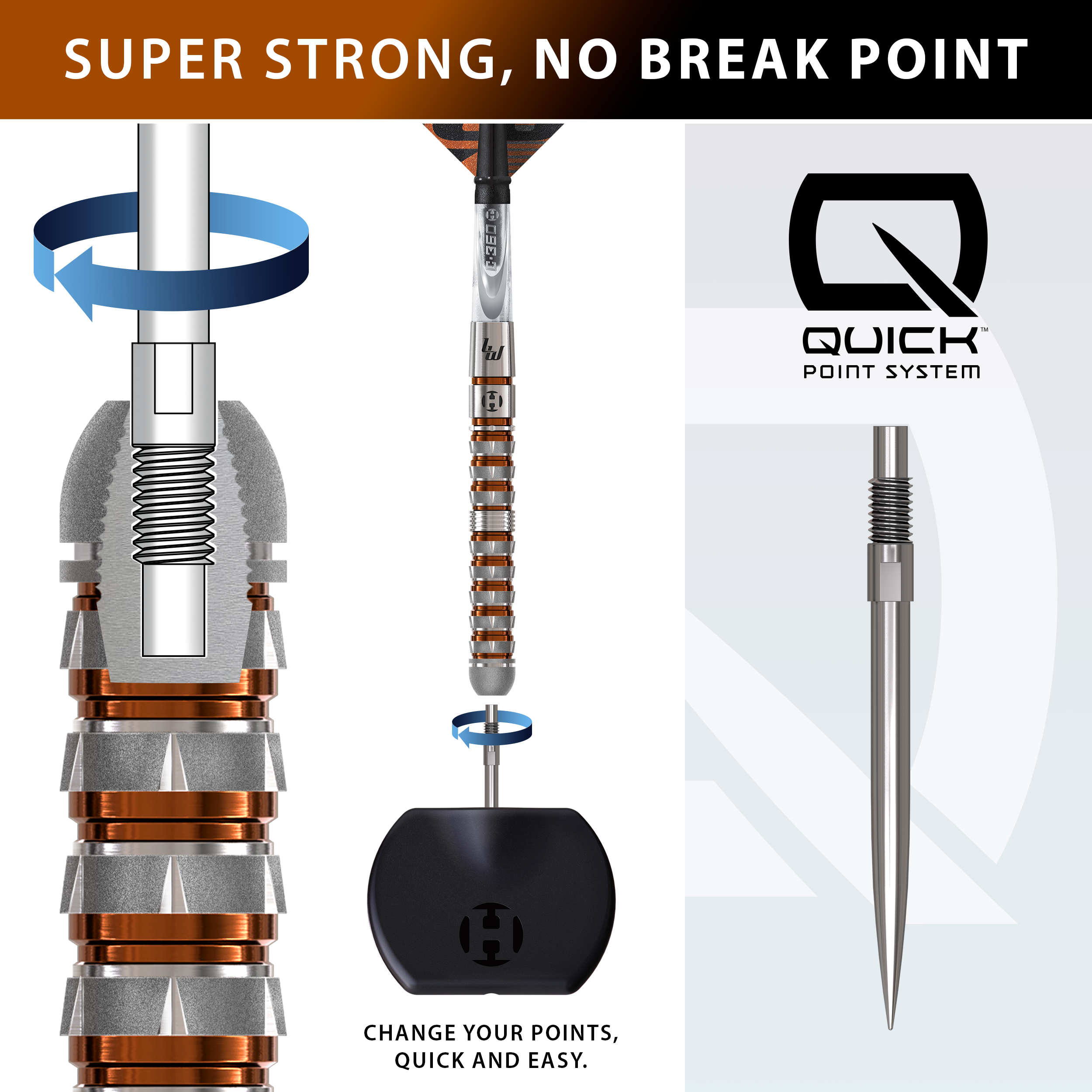 Harrow's Luke Woodhouse Series 3 Quick Point Steel Darts Harrows Luke Woodhouse Series 3 Quick Point Steeldarts ist hier abgebildet. Diese Steeldarts sind für präzises Spiel entwickelt.