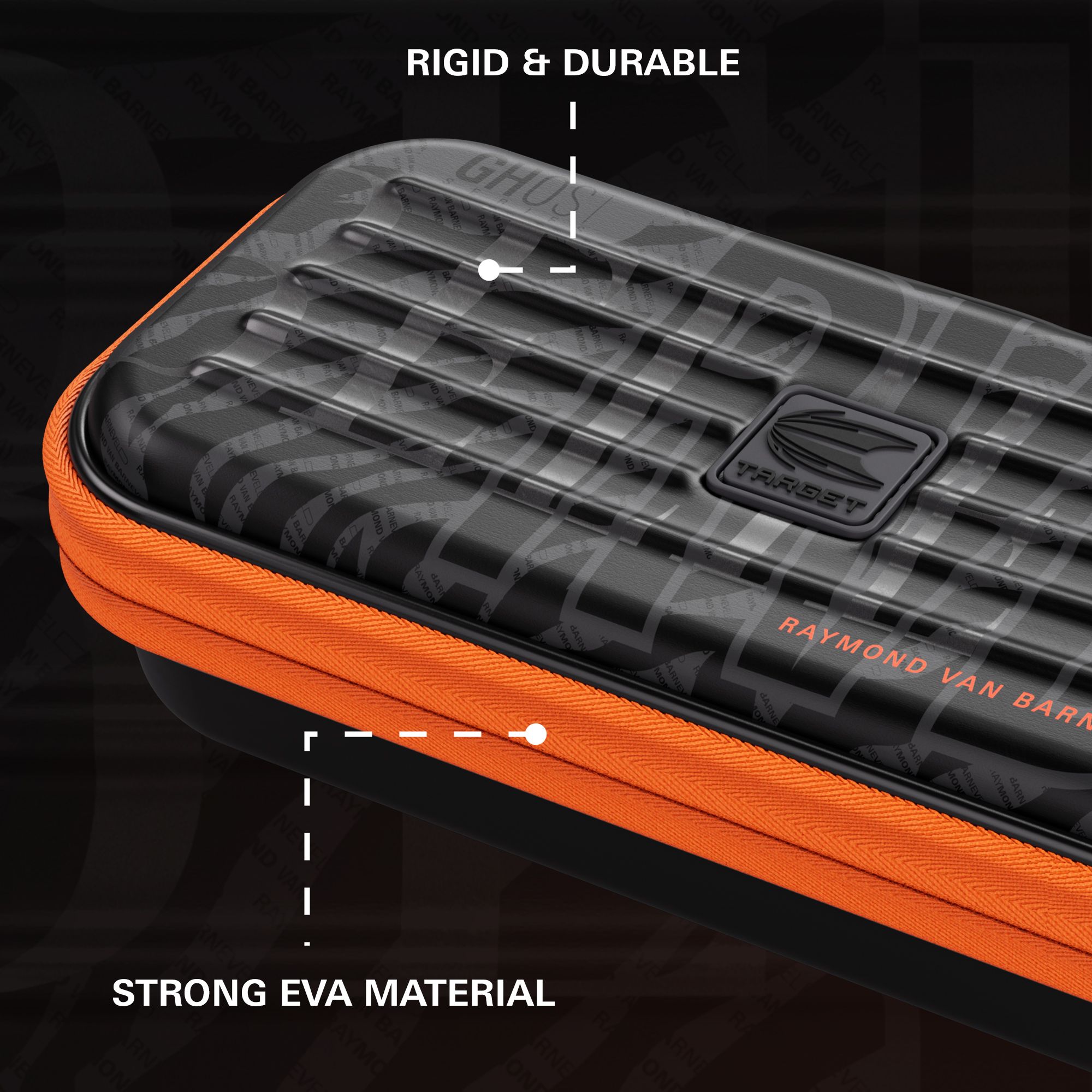 Abgebildet ist das Takoma Ghost Series Raymond Van Barneveld Dartcase. Das Dartcase ist ein spezielles Etui für Darts-Spieler.