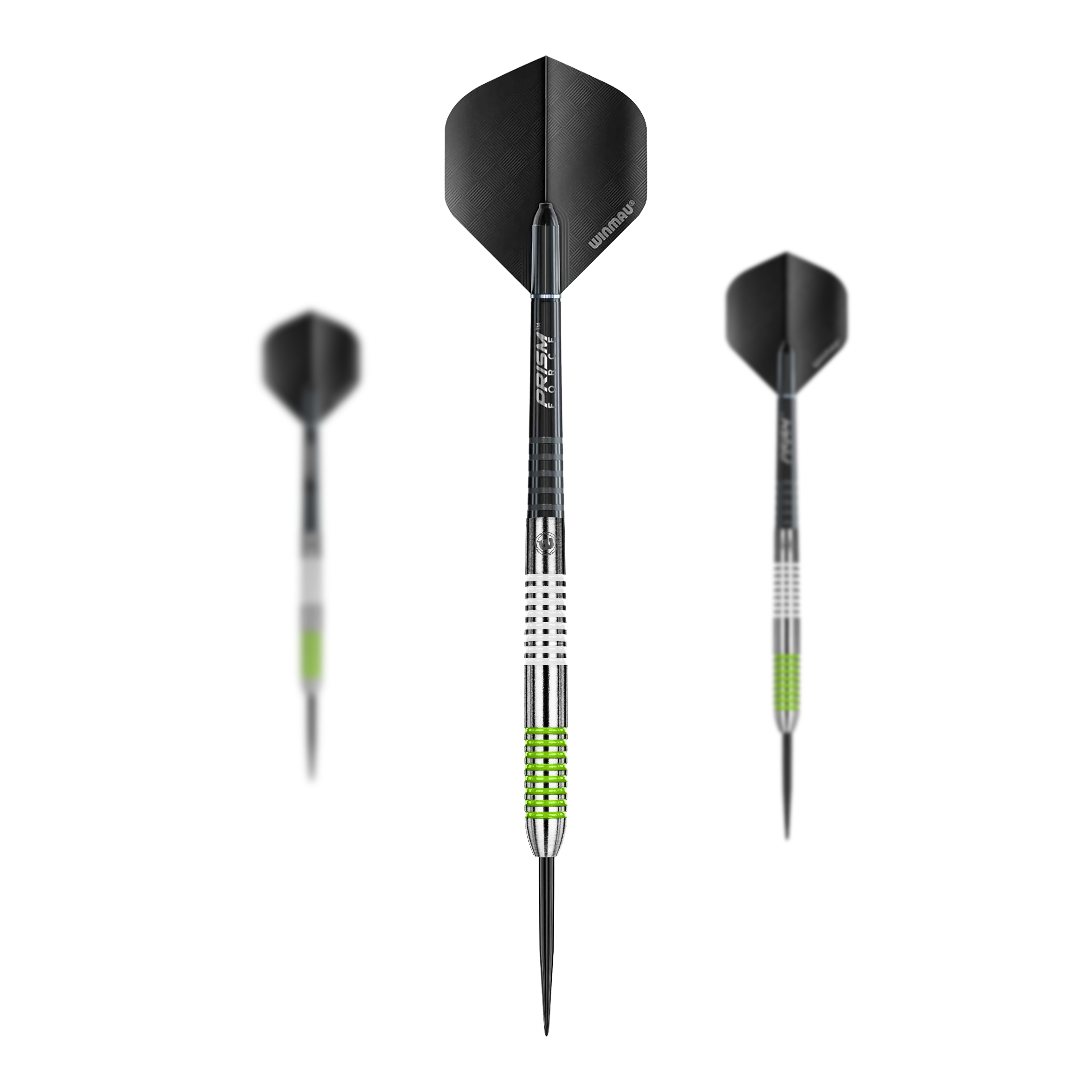 Winmau Ton Machine steel darts Die Winmau Ton Machine Steeldarts als Set sind zu sehen. Dieses Produkt enthält mehrere Dartpfeile für das Spiel.