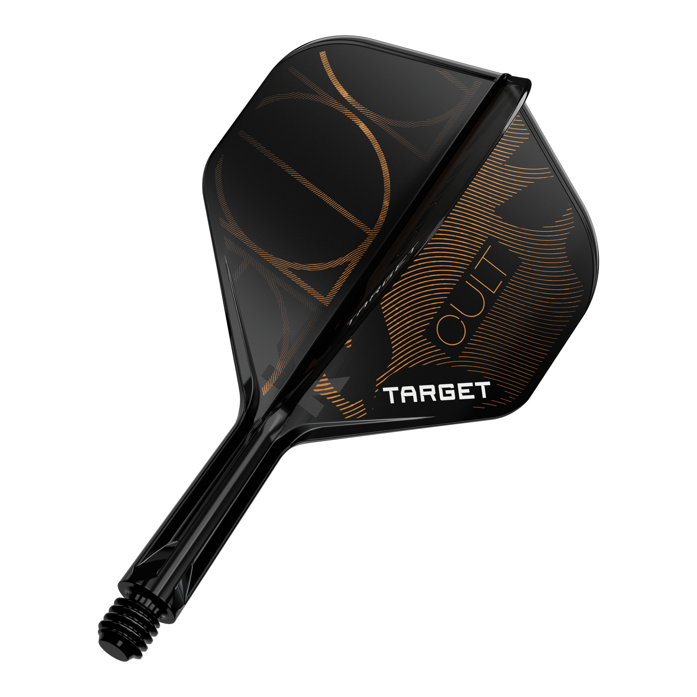 Das Bild zeigt ein Produkt namens '410169 Target K-Flex Cult No2 Standard Flights 19mm 1'. Es handelt sich wahrscheinlich um einen einzelnen Dart-Flight.