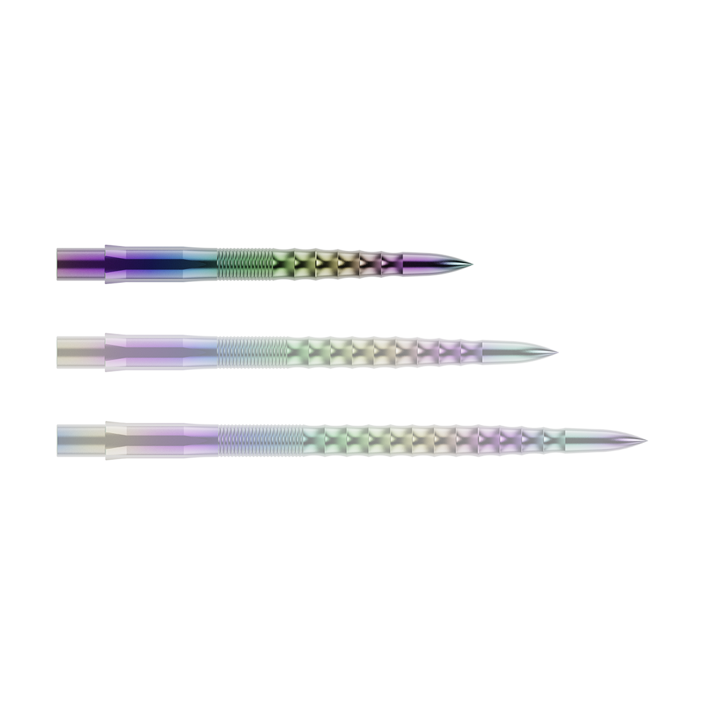 Mission Caliburn EVO dart tips - Ripple - Coral Abgebildet ist die Mission Caliburn EVO Dartspitze - Ripple - Coral - X 2977. Die Spitze ist mit einer auffälligen Wellenform versehen.