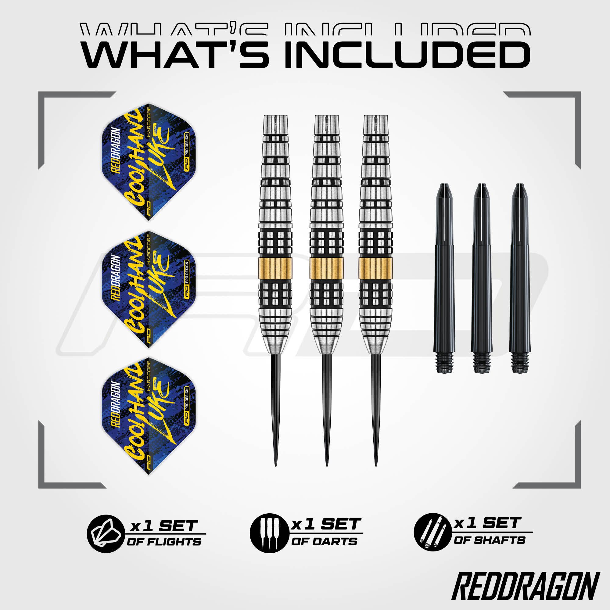 Red Dragon Luke Humphries Brass Steel Darts - 21 g Red Dragon Luke Humphries Brass Steel Darts - 21 g