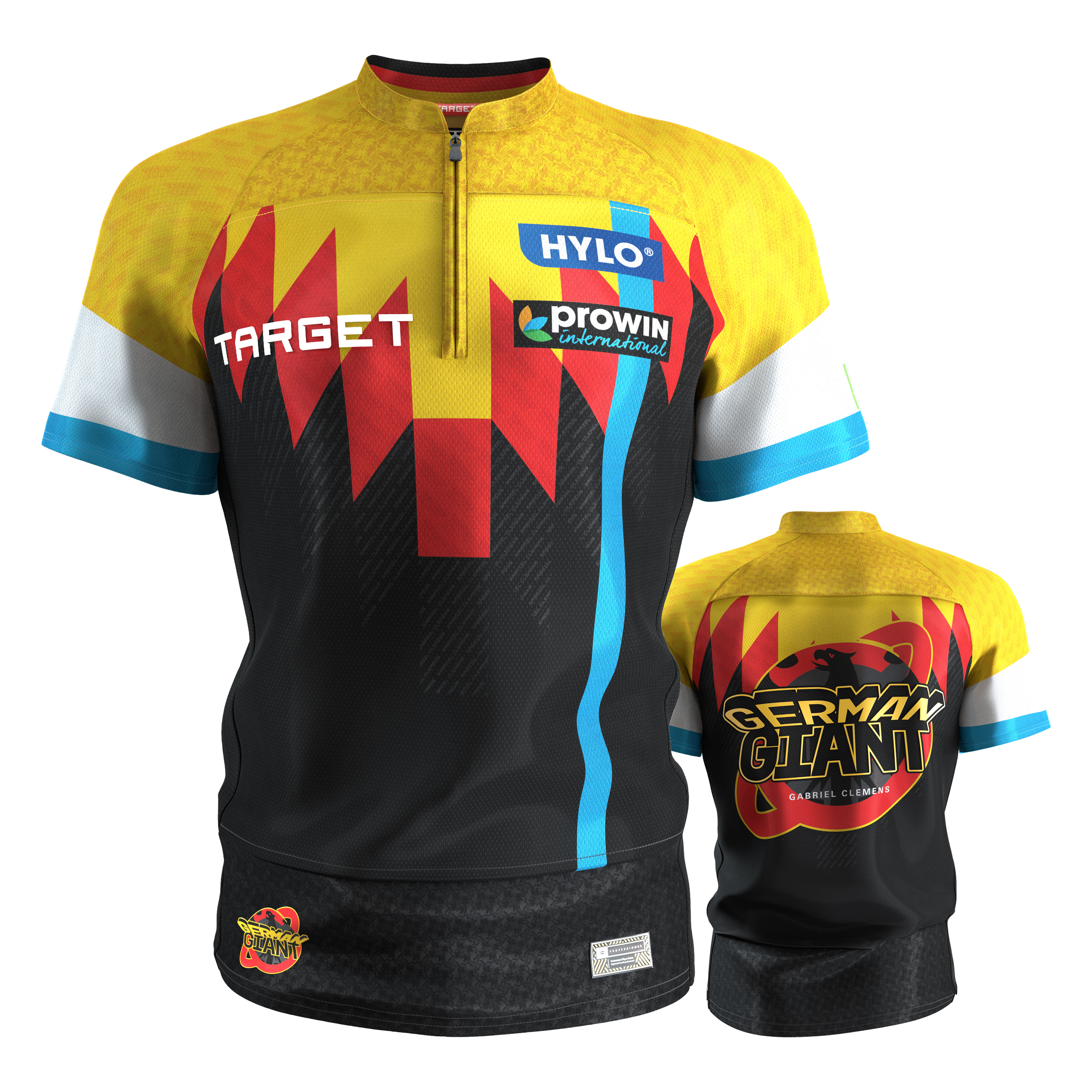 Target Gabriel Clemens dart shirt 2027 Zu sehen ist das Target Gabriel Clemens Dartshirt 2027. Es handelt sich um ein Dartshirt für Fans von Gabriel Clemens.