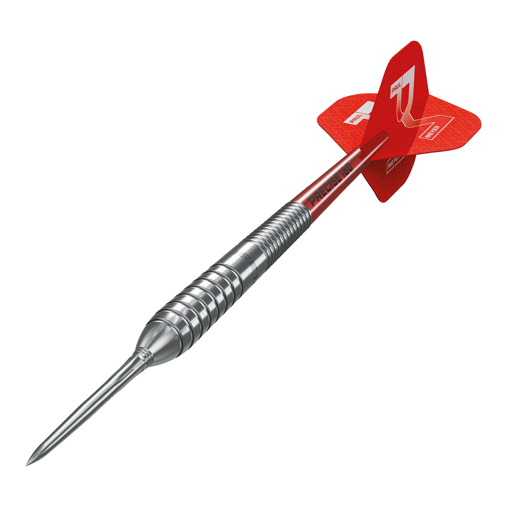 Precise 180 Paul Meyer Version 1 steel darts Das Bild stellt die Precise 180 Paul Meyer Version 1 Steeldarts dar. Sie zeichnen sich durch ihre Präzision aus.