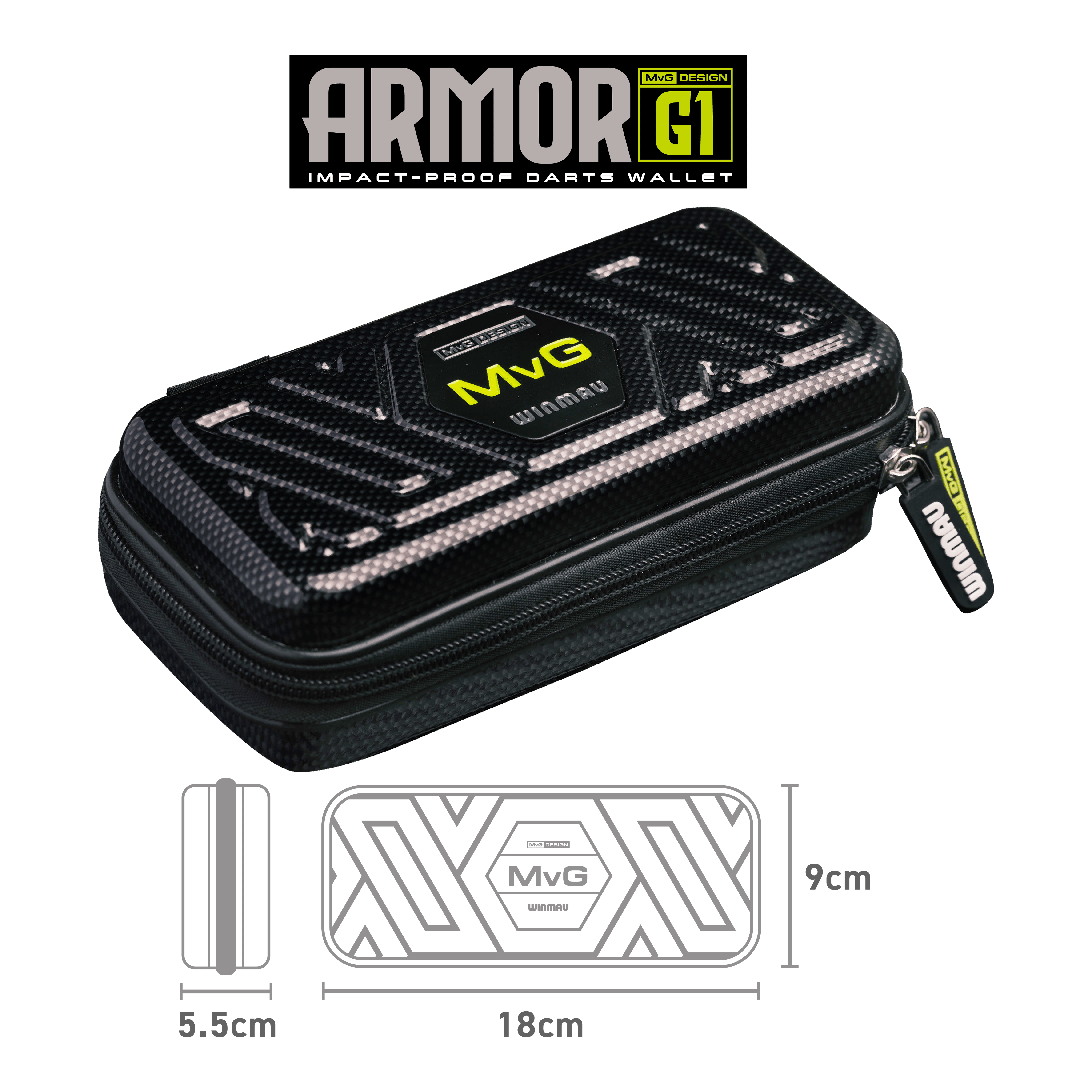 Winmau Armor G1 Michael Van Gerwen dart wallet Hier ist das Winmau Armor G1 Michael Van Gerwen Dartwallet abgebildet. Die Tasche schützt und transportiert Darts sicher.