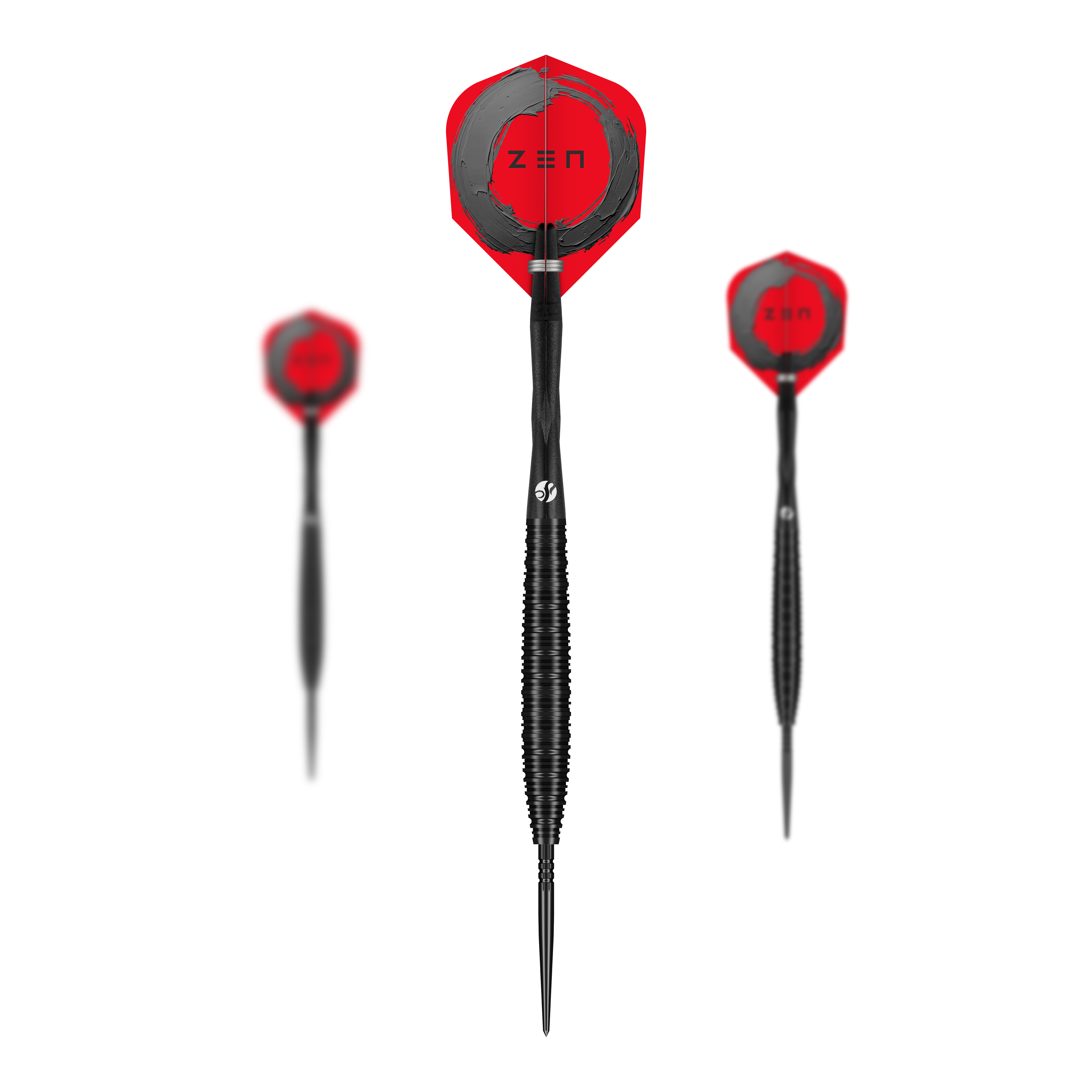 Shot ZEN Missile Turbo Point Steeldarts - 23g Das Bild zeigt die Shot ZEN Missile Turbo Point Steeldarts in der 23g-Ausführung. Es handelt sich um hochwertige Steeldarts für den professionellen Gebrauch.