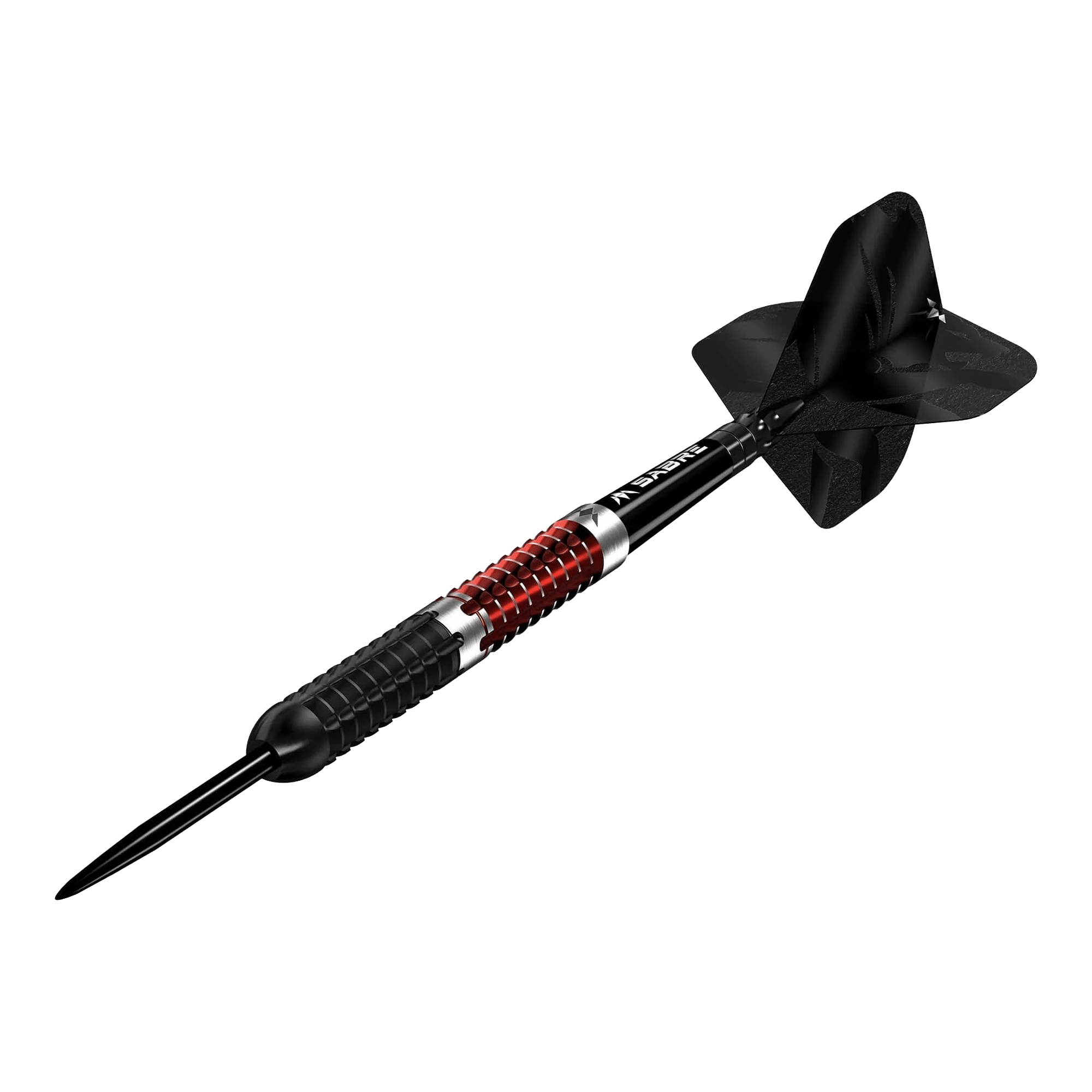 Mission Llew Bevan Black Red Electro Steeldarts - 23g. Moderne Steeldarts in Schwarz und Rot mit 23 Gramm Gewicht.